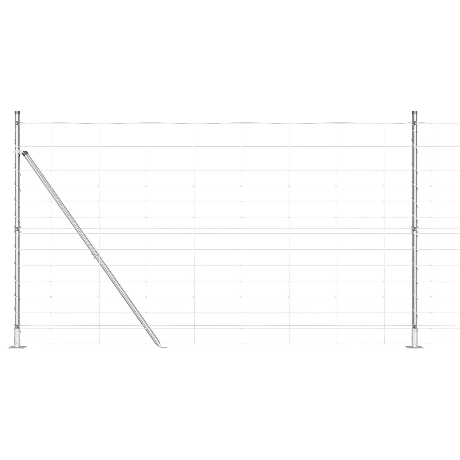 vidaXL Feldzaun 1,4x25 m Verzinkter Stahl