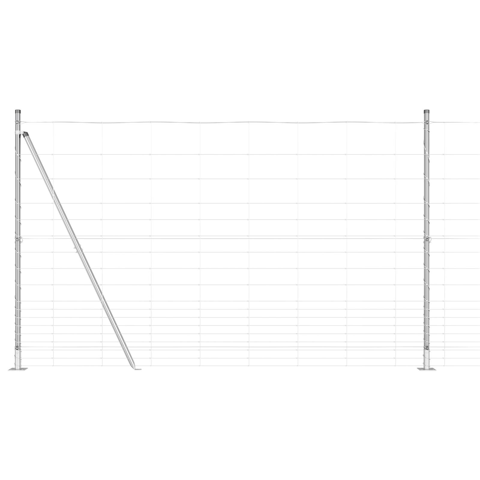 vidaXL Feldzaun 1,5x50 m Verzinkter Stahl