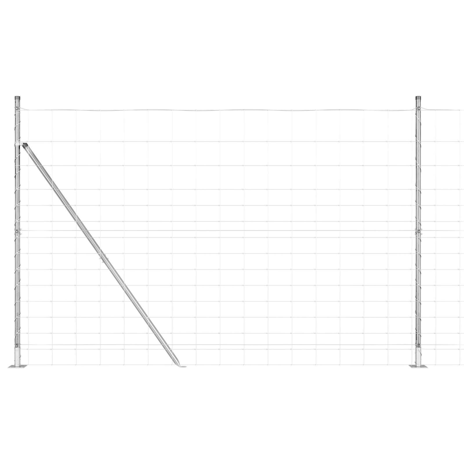 vidaXL Feldzaun 1,6x25 m Verzinkter Stahl