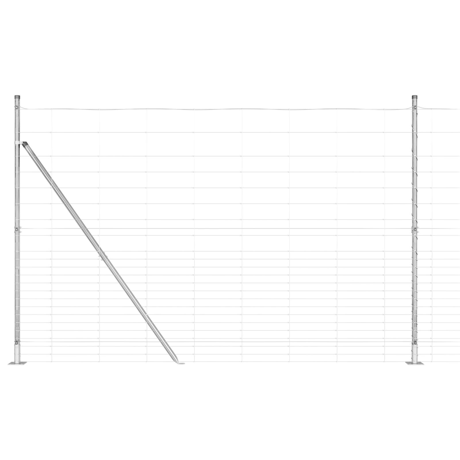 vidaXL Feldzaun 1,6x25 m Verzinkter Stahl