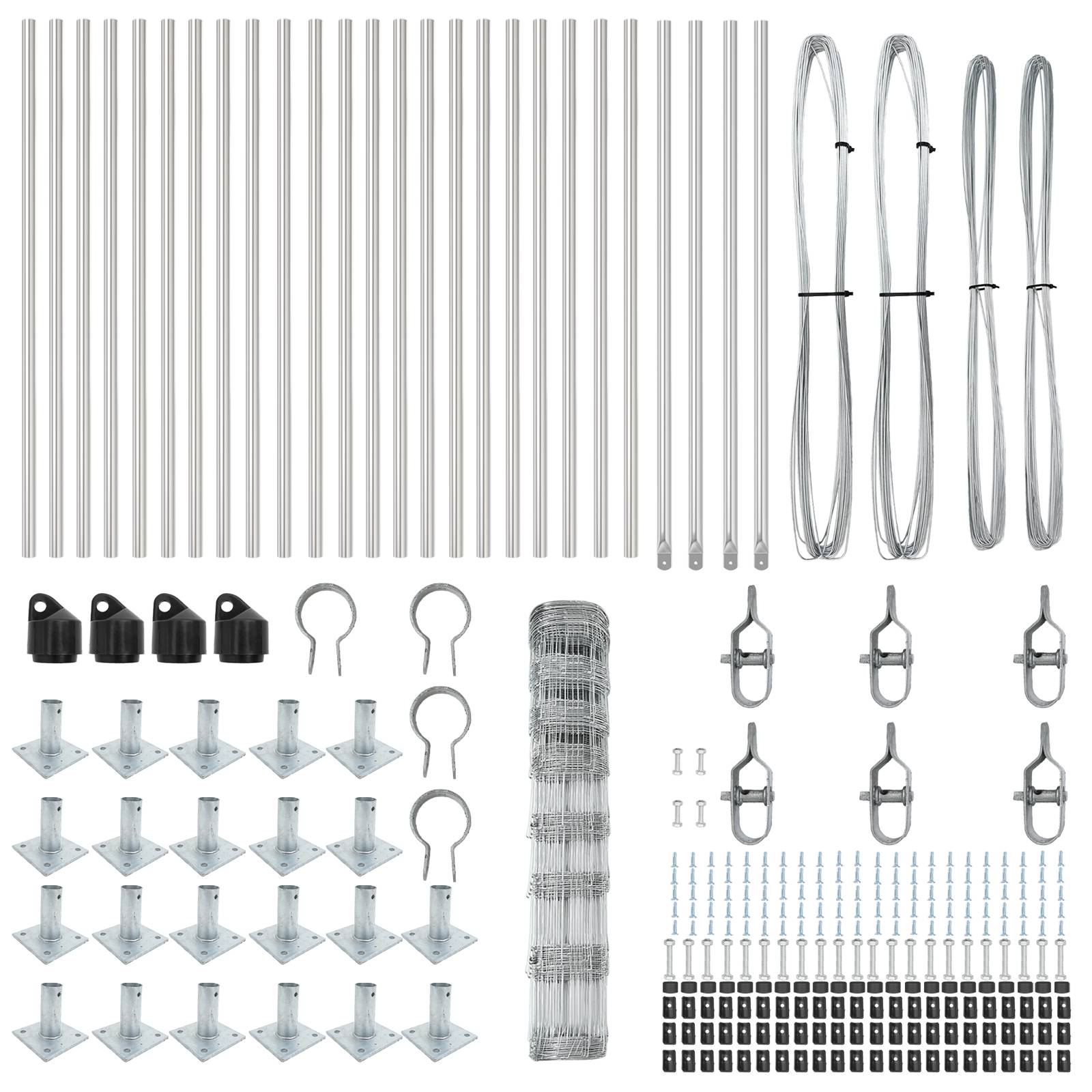 vidaXL Feldzaun 1x50 m Verzinkter Stahl