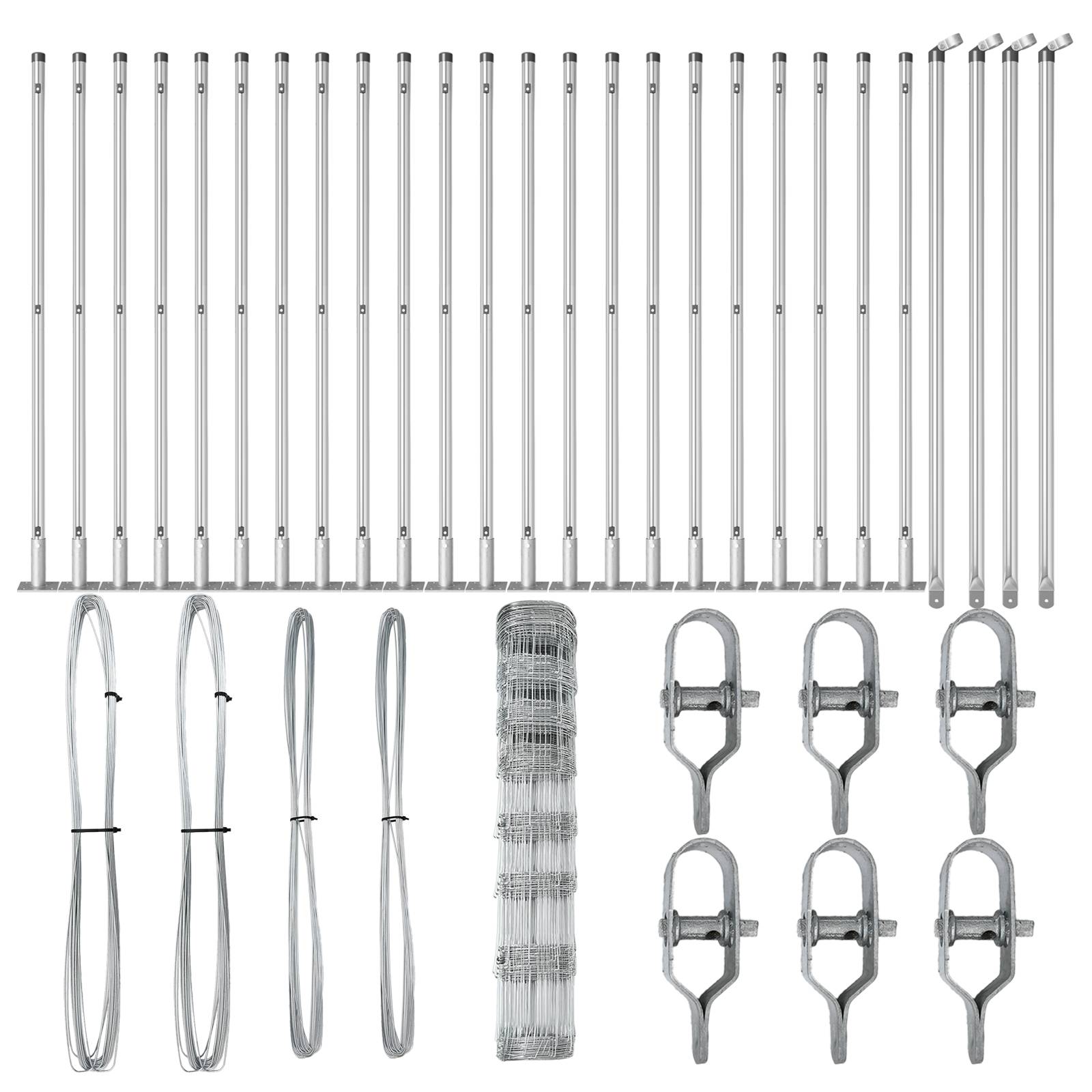 vidaXL Feldzaun 1x50 m Verzinkter Stahl