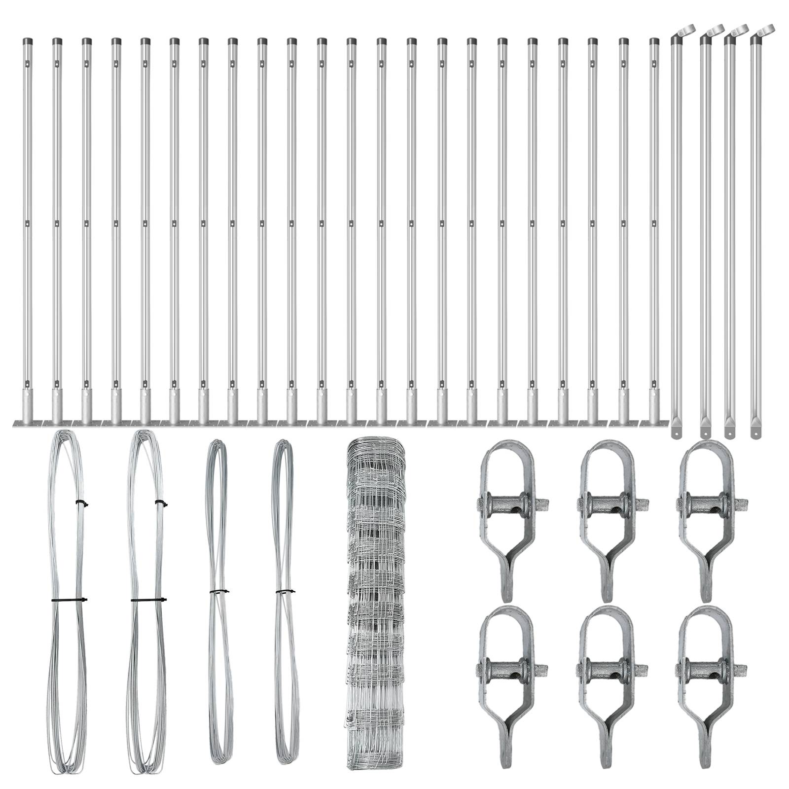 vidaXL Feldzaun 1x50 m Verzinkter Stahl