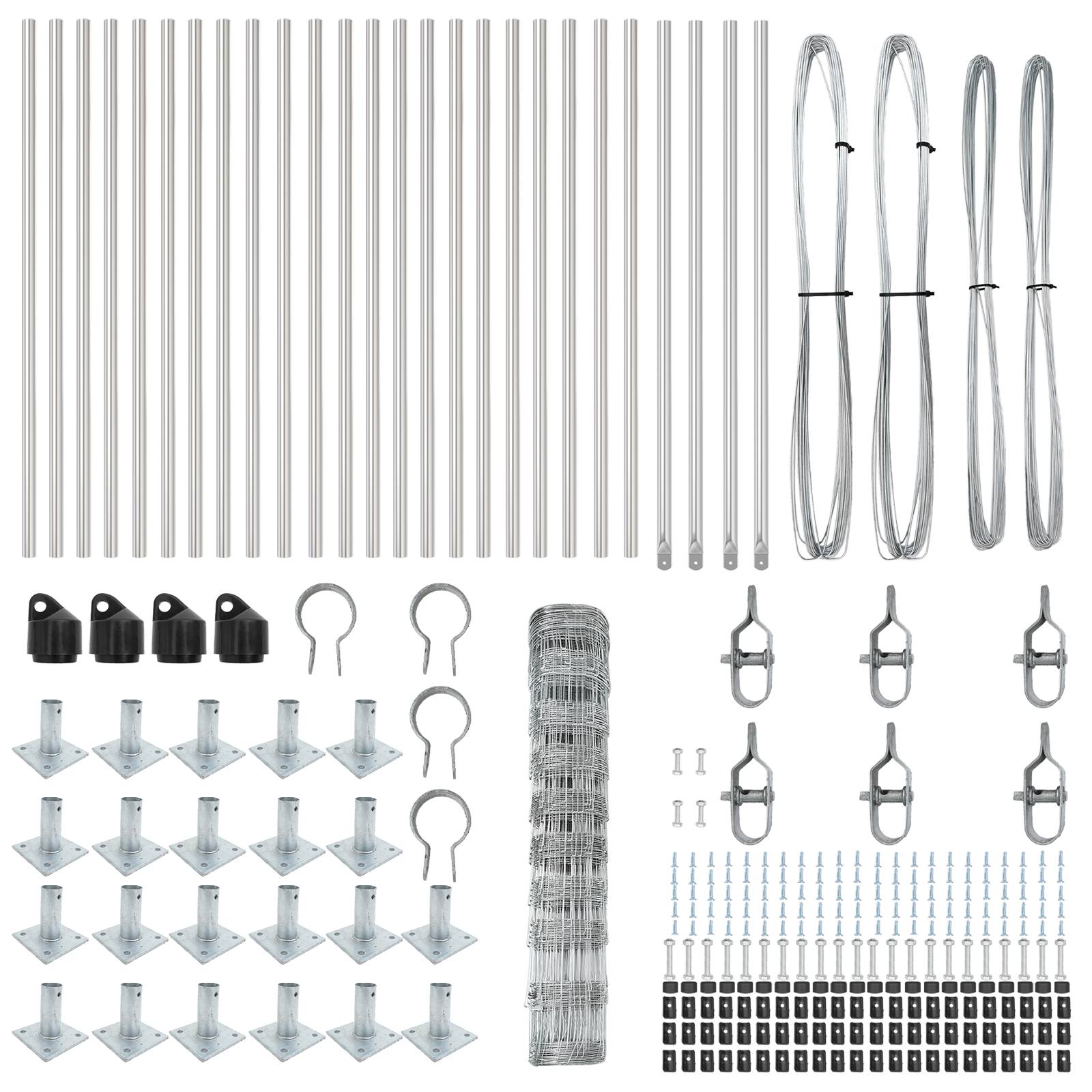 vidaXL Feldzaun 1x50 m Verzinkter Stahl