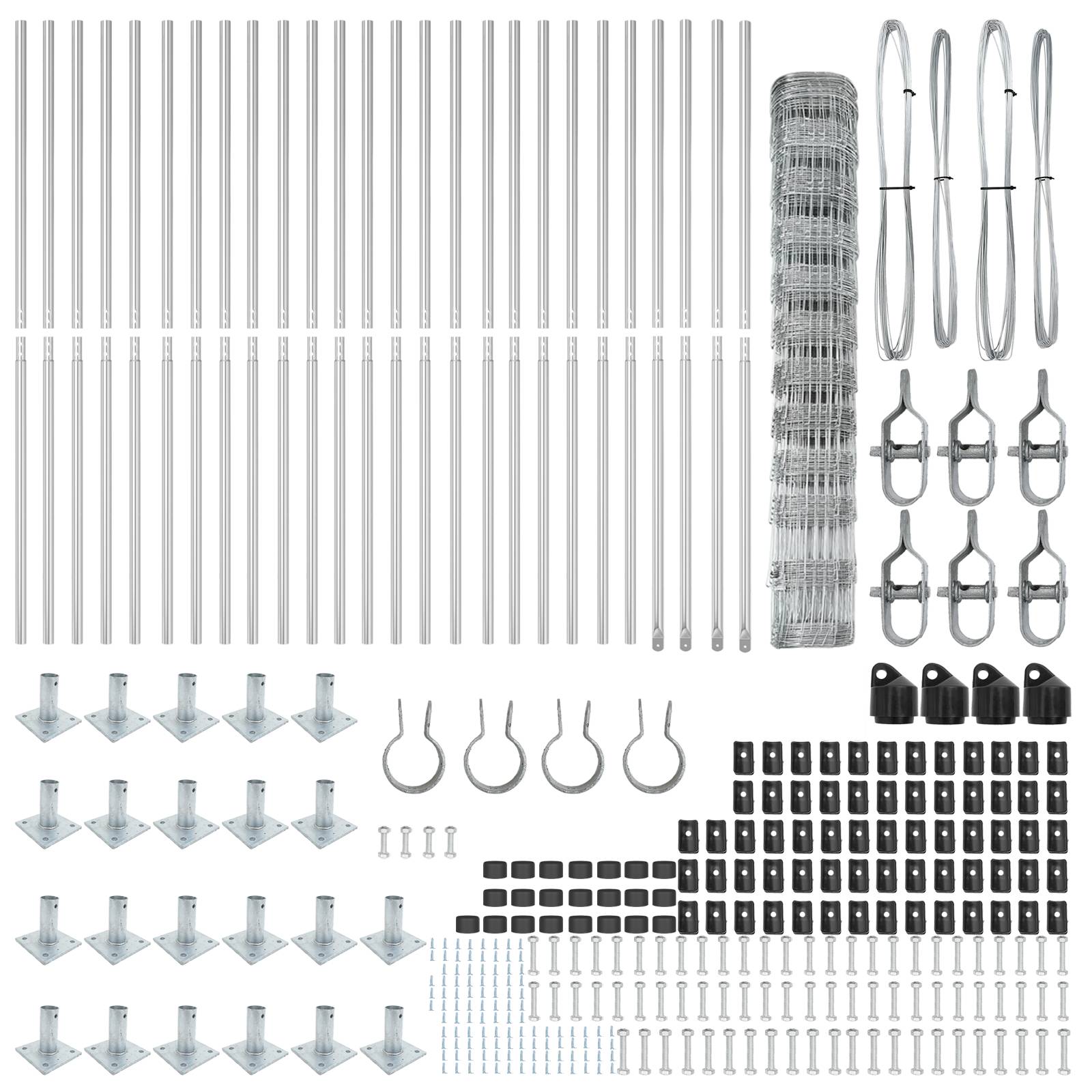 vidaXL Feldzaun 1,2x50 m Verzinkter Stahl
