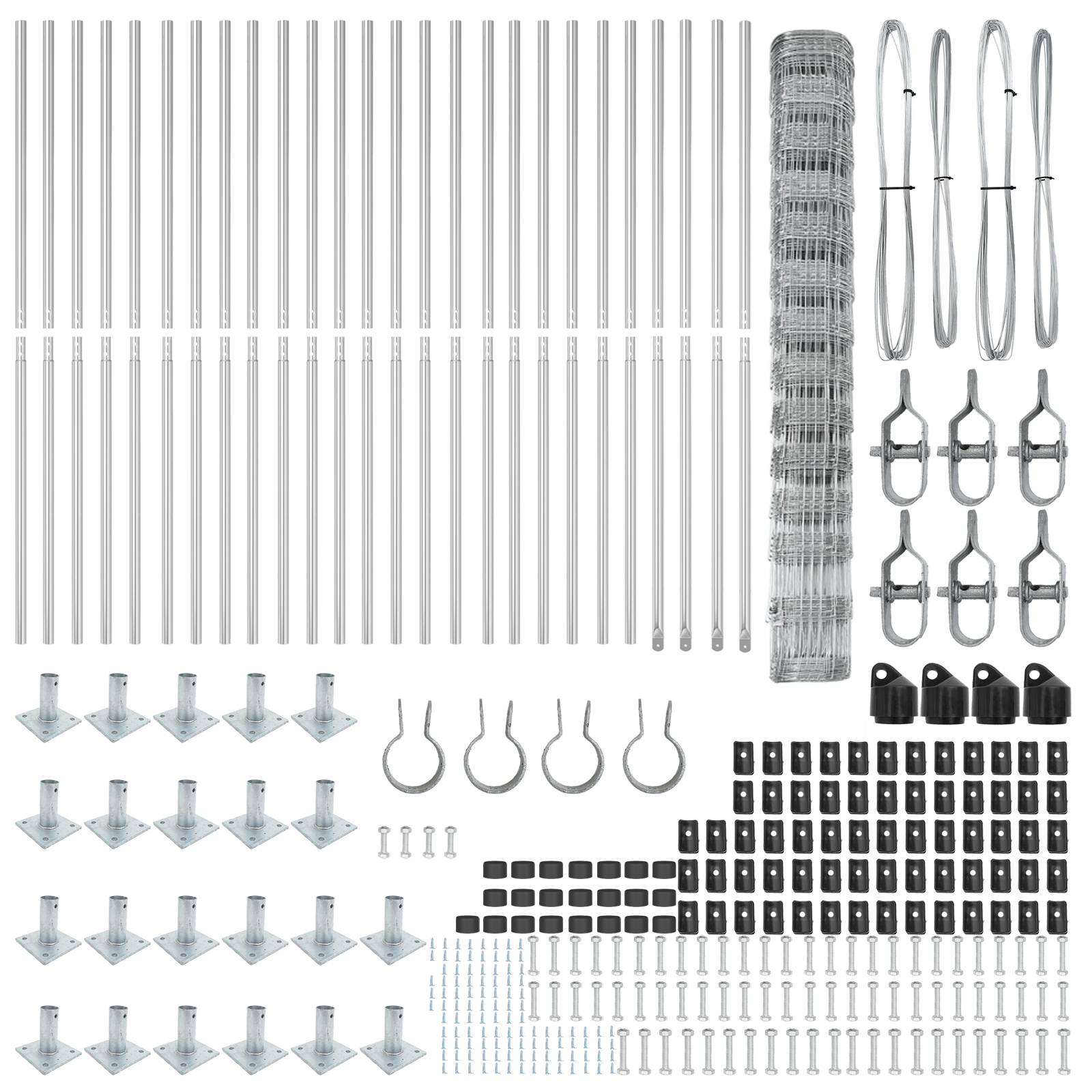 vidaXL Feldzaun 1,4x50 m Verzinkter Stahl