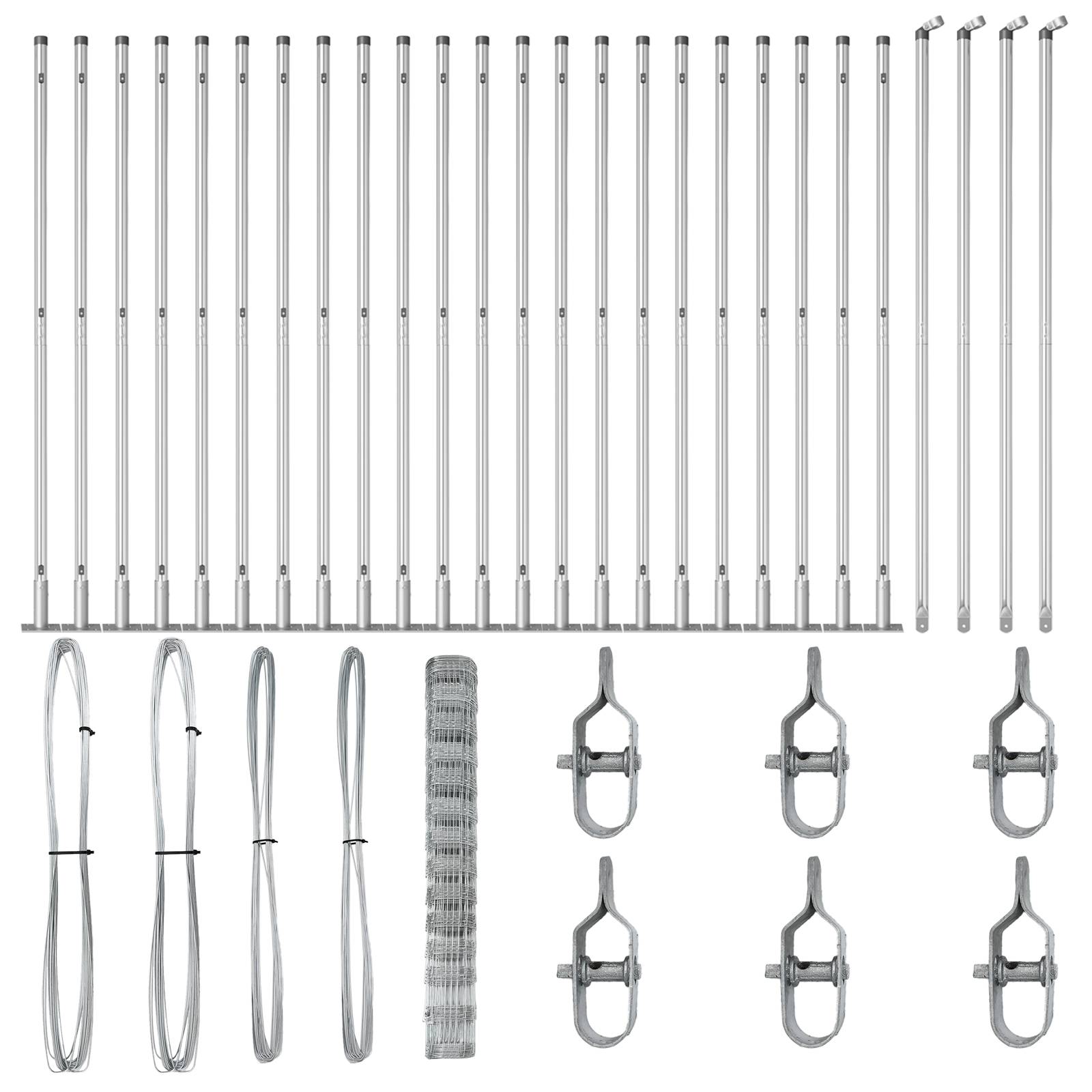 vidaXL Feldzaun 1,4x50 m Verzinkter Stahl