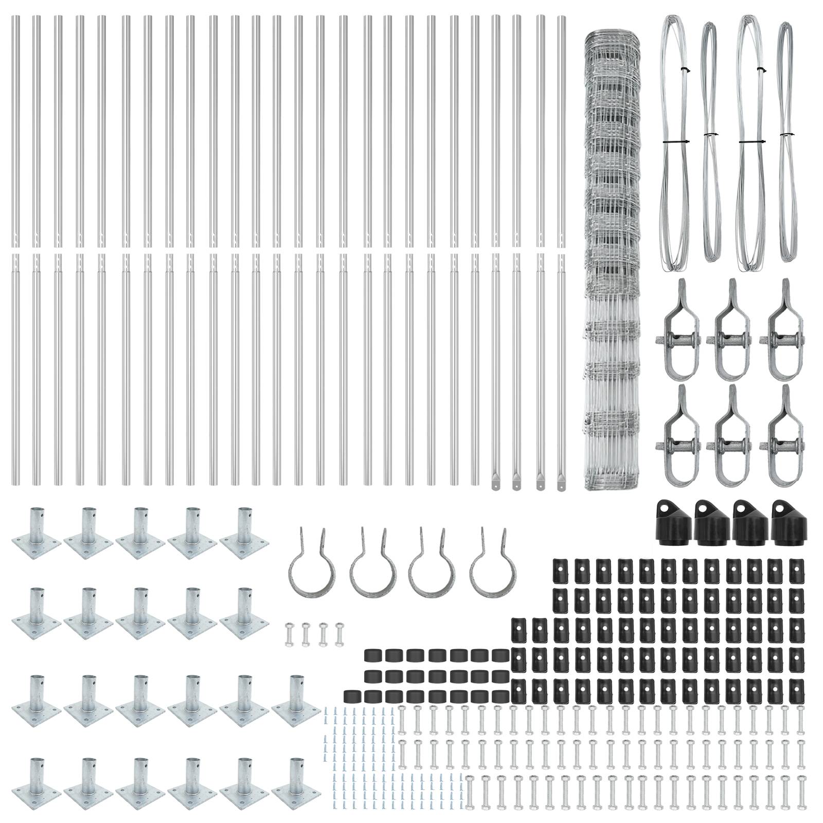 vidaXL Feldzaun 1,5x50 m Verzinkter Stahl
