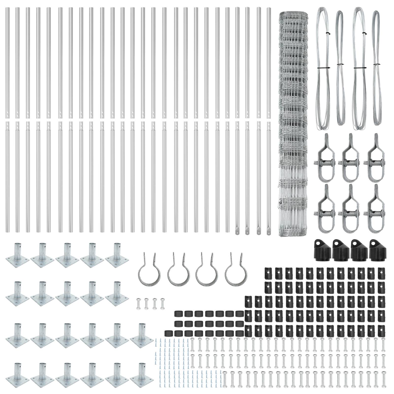 vidaXL Feldzaun 1,5x50 m Verzinkter Stahl