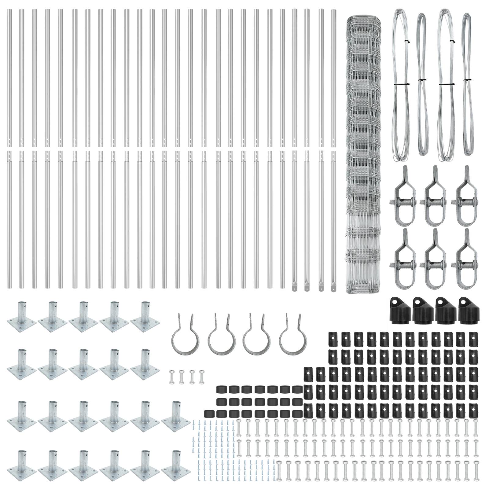 vidaXL Feldzaun 1,6x50 m Verzinkter Stahl