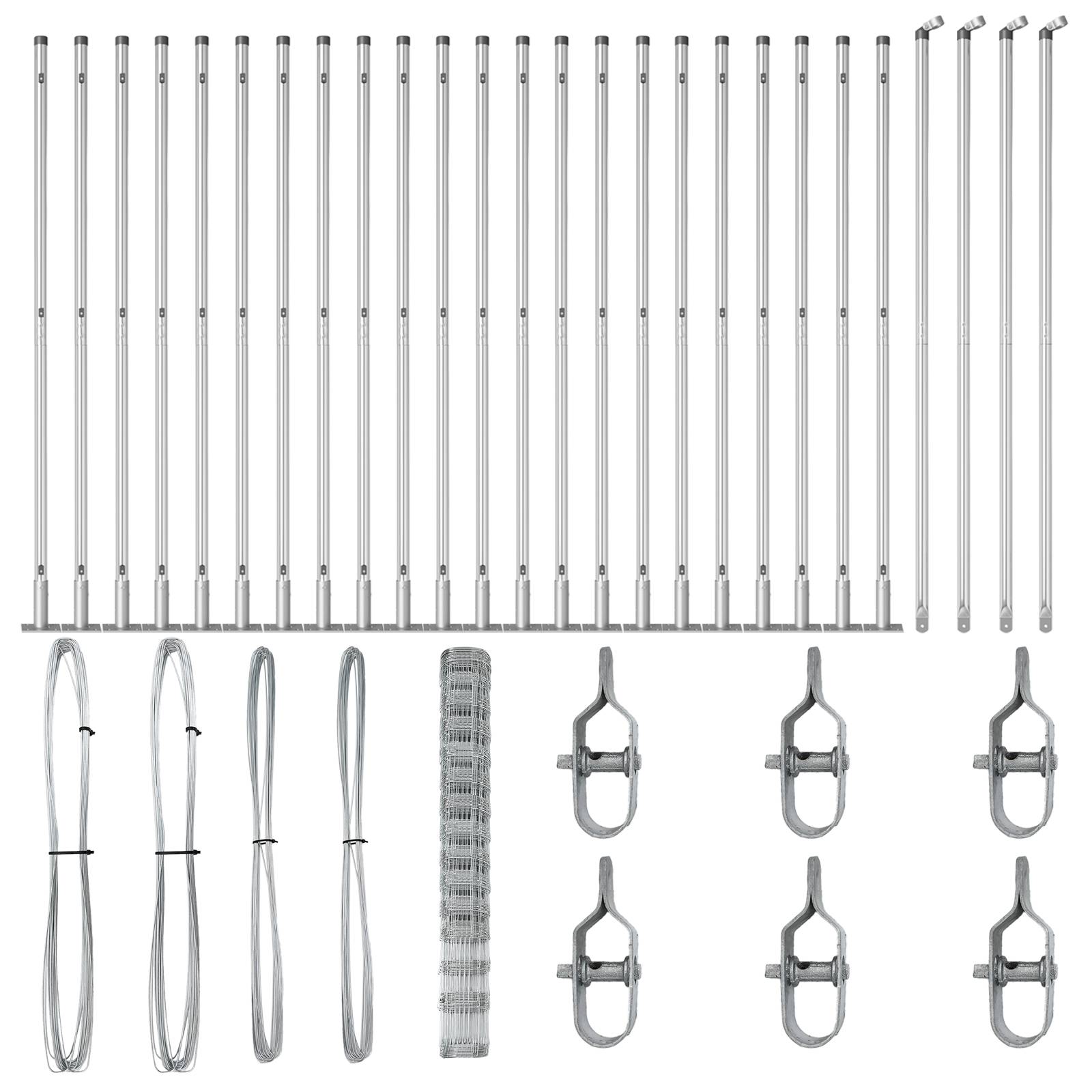 vidaXL Feldzaun 1,6x50 m Verzinkter Stahl