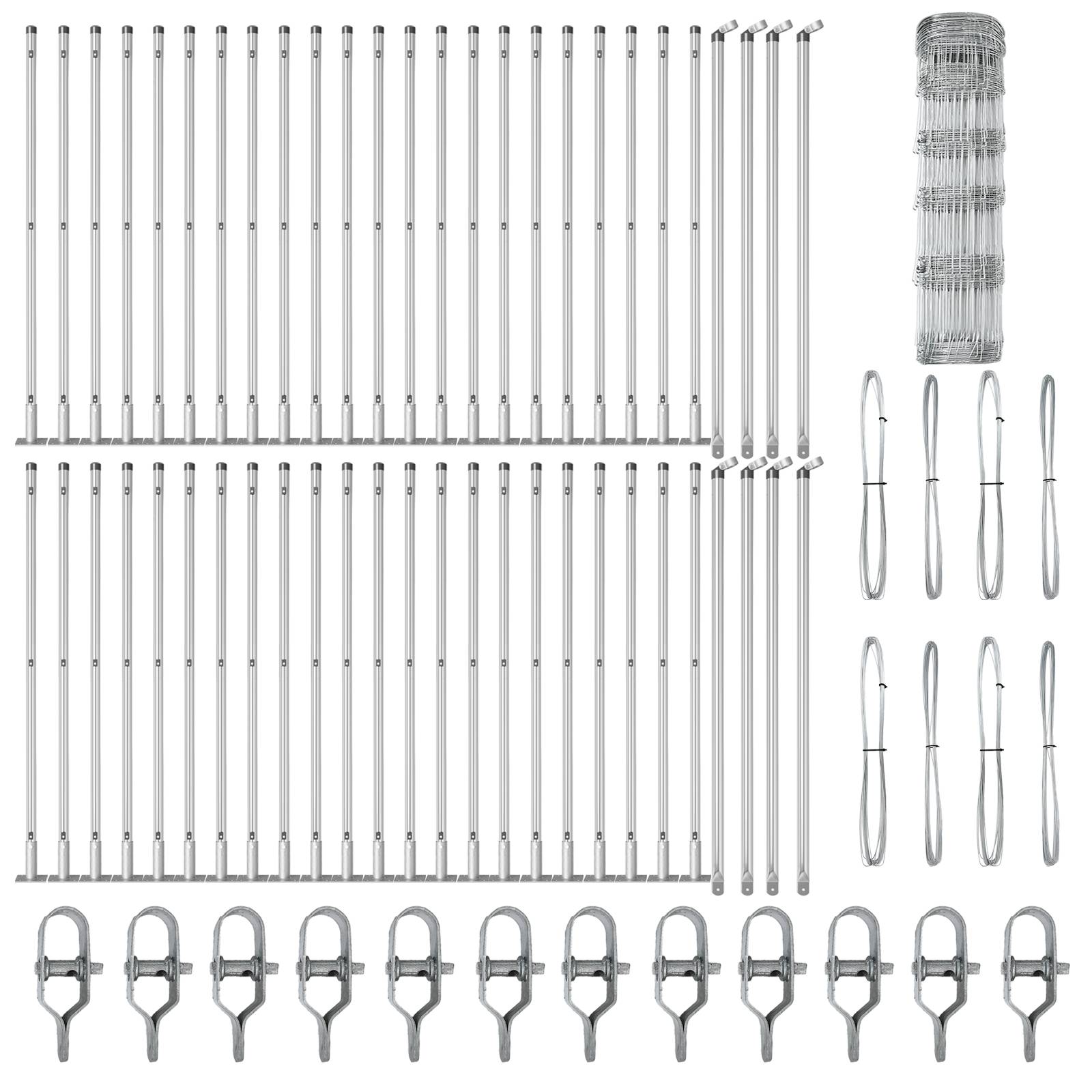 vidaXL Feldzaun 0.8x100 m Verzinkter Stahl