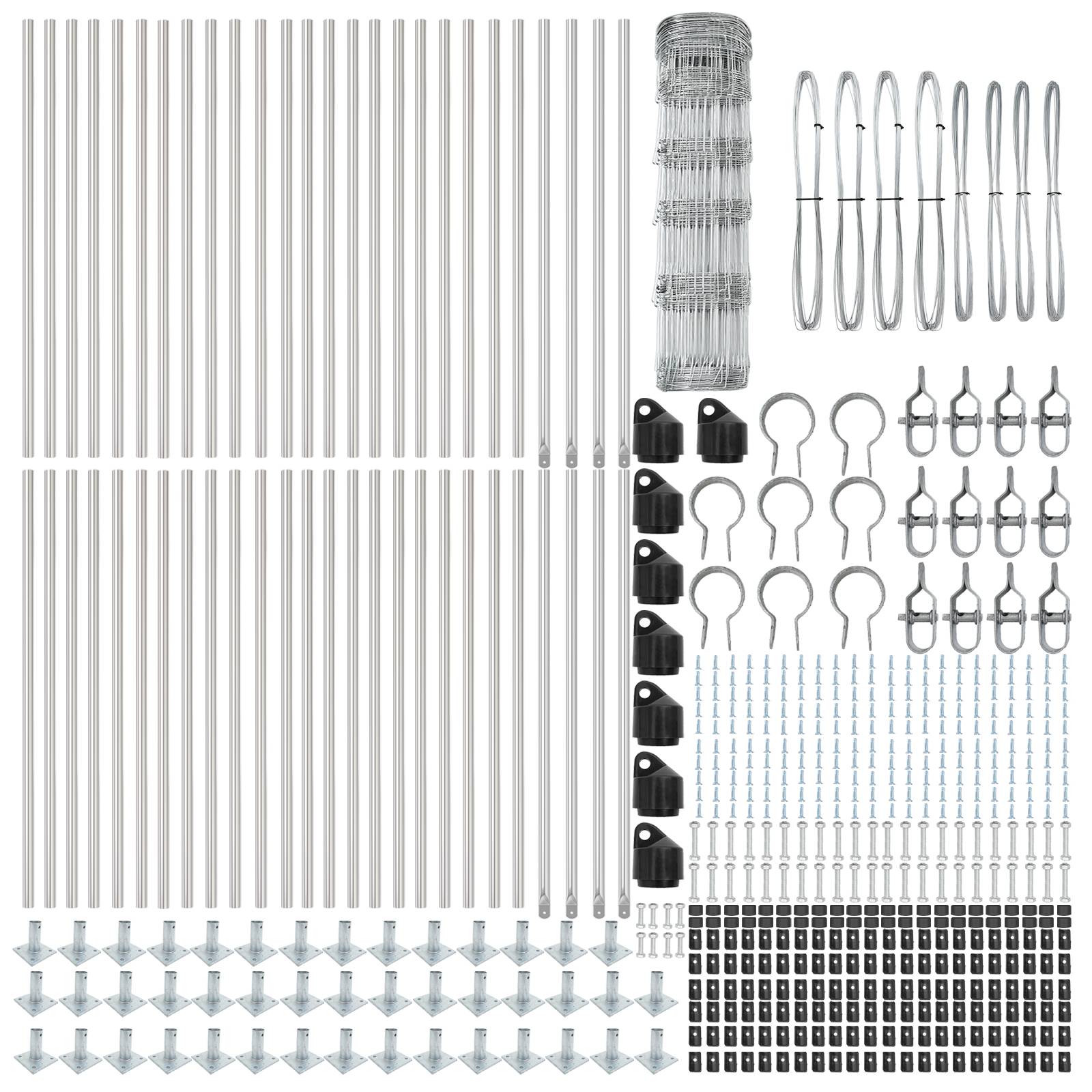 vidaXL Feldzaun 0.8x100 m Verzinkter Stahl