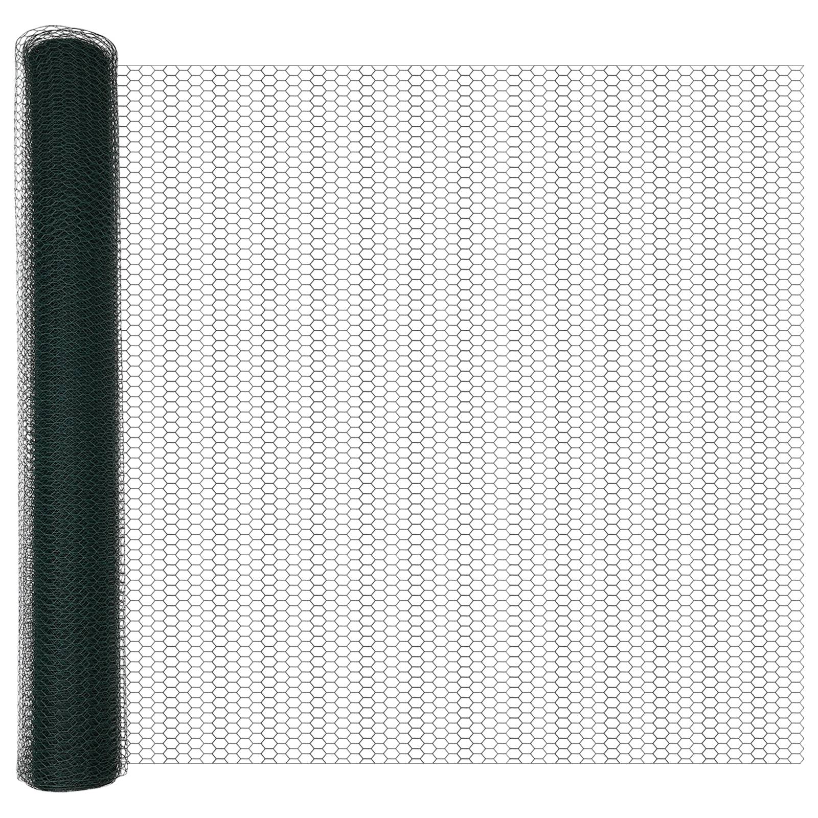 vidaXL Sechseckzaun Grün 0,8x10 m Stahl