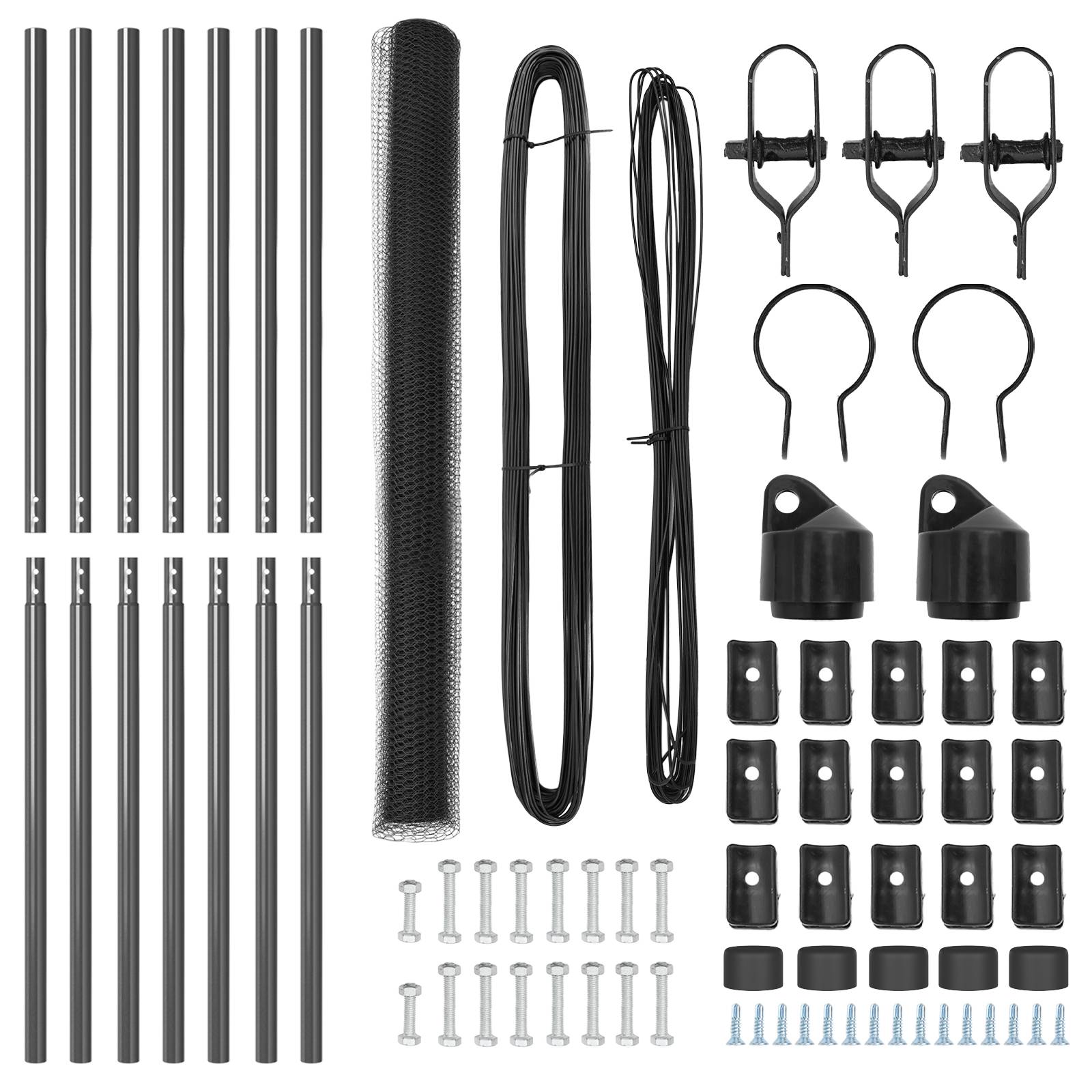 vidaXL Hexagonzaun Grau 1,6x10 m Stahl