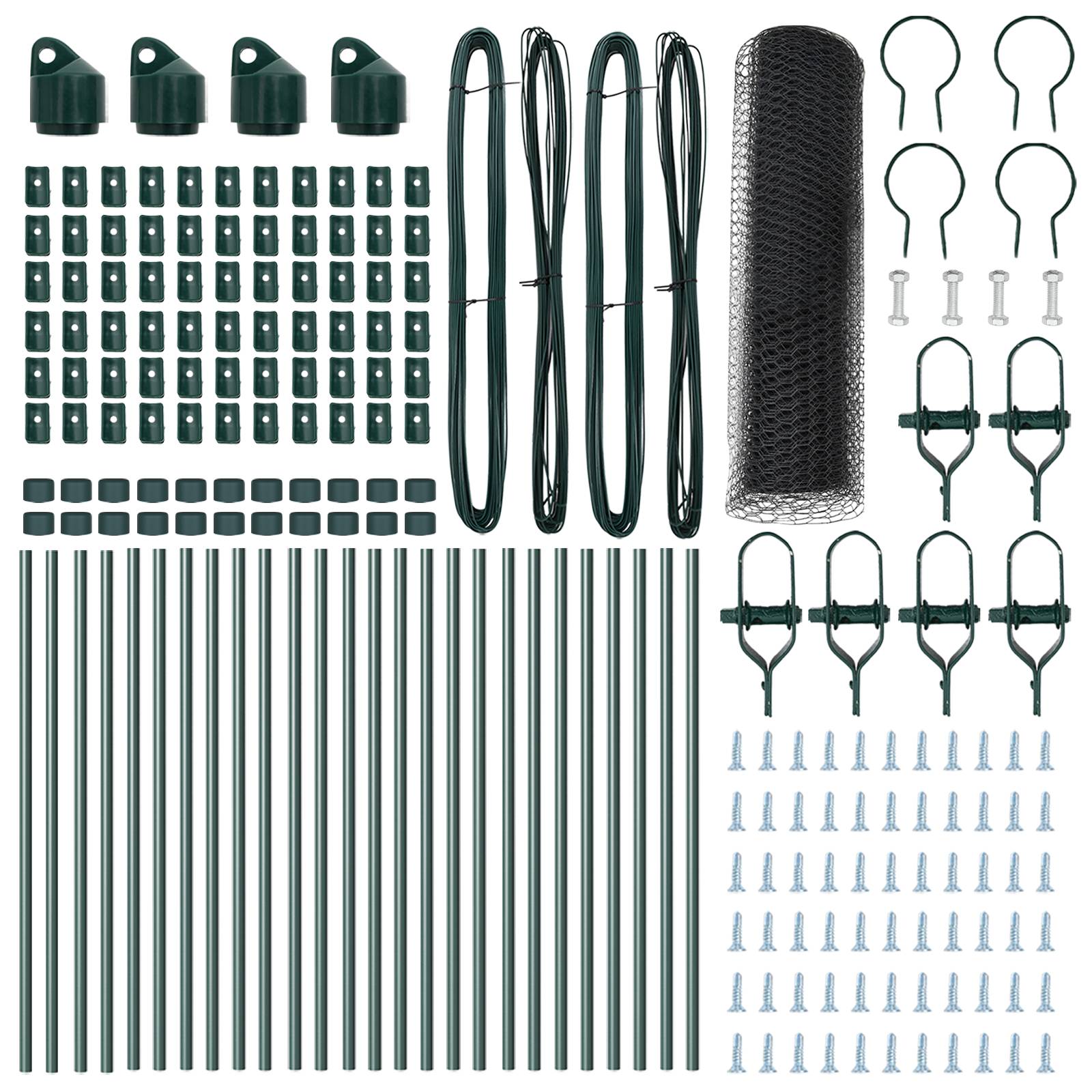 vidaXL Sechseckzaun Grau 0,4x50 m Stahl
