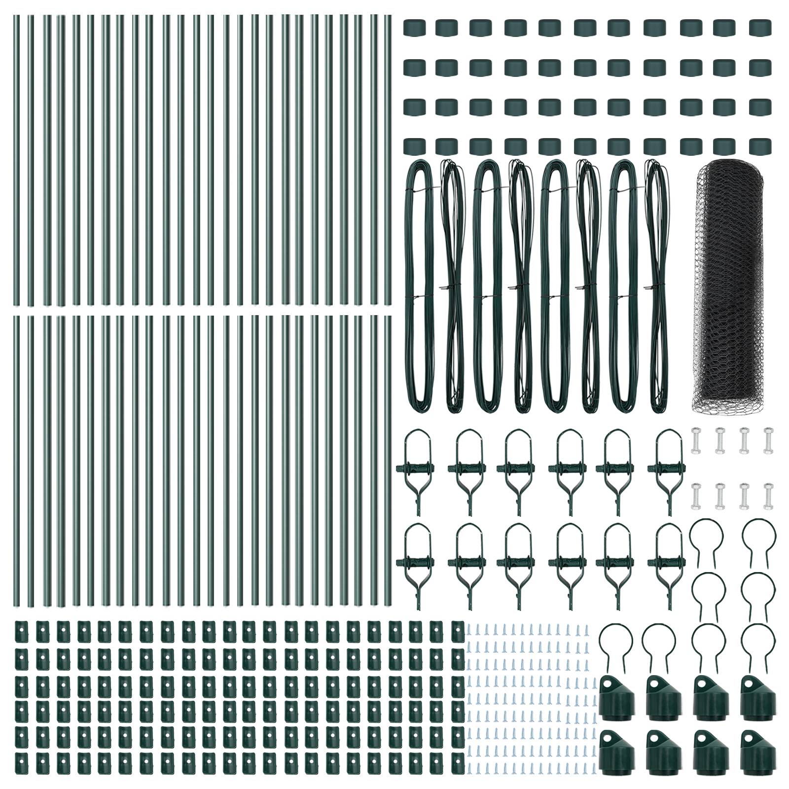 vidaXL Hexagonzaun Grau 0,6x100 m Stahl