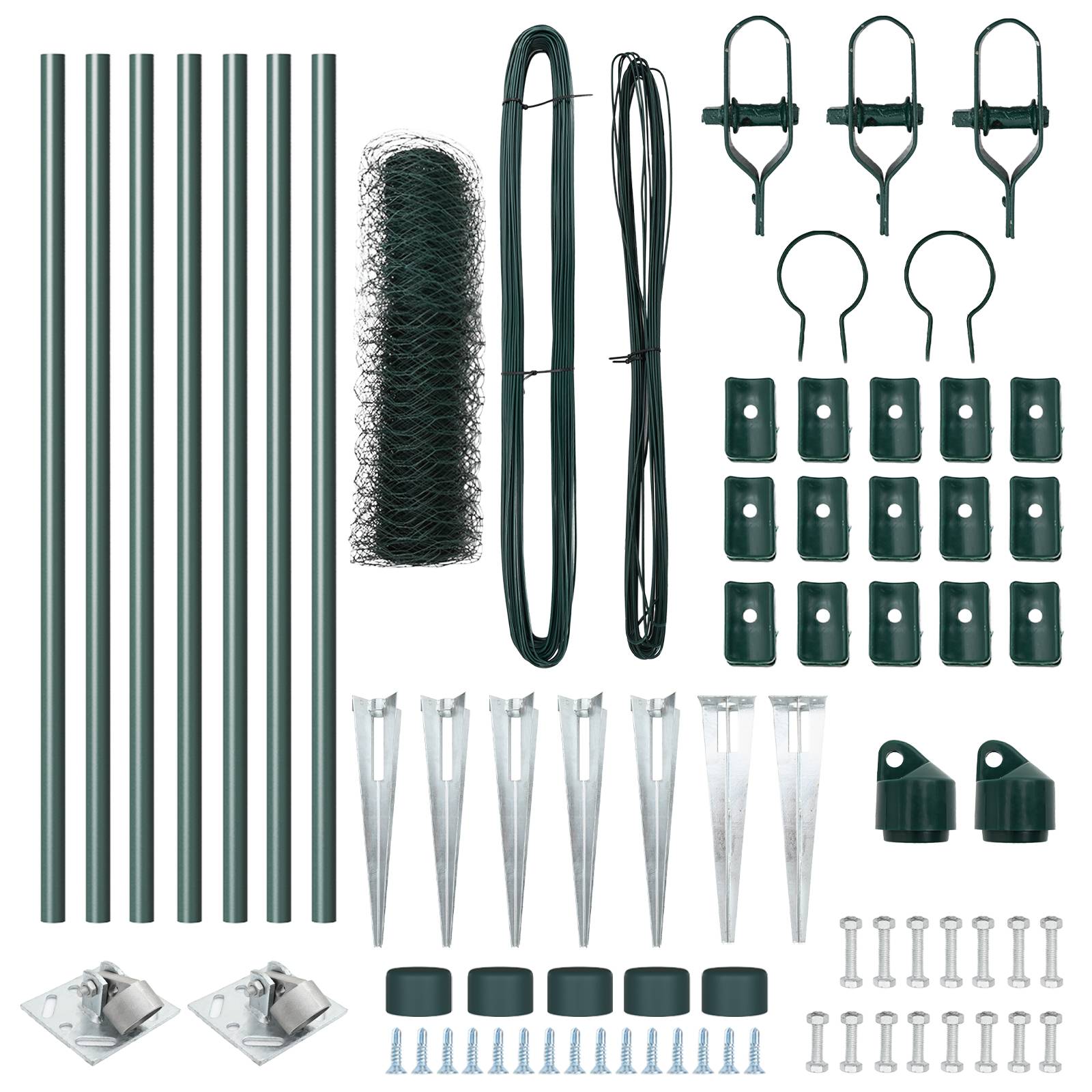 vidaXL Sechseckzaun Grün 0,6x10 m Stahl