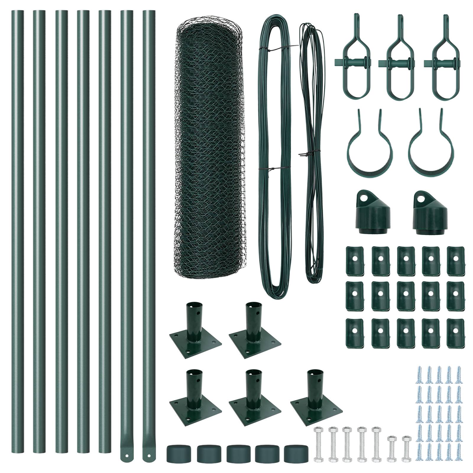 vidaXL Sechseckzaun Grün 0,5x10 m Stahl