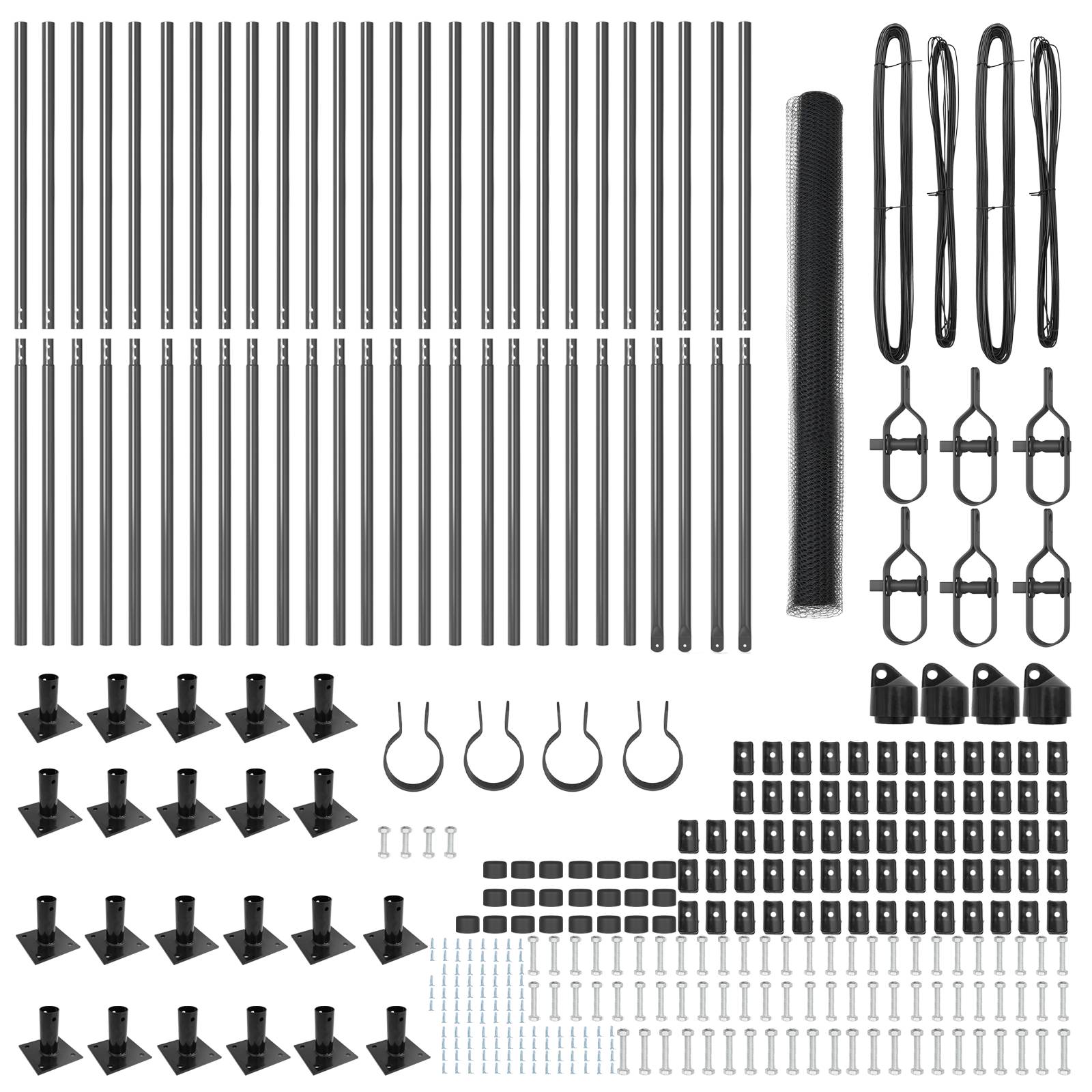 vidaXL Hexagonzaun Grau 1,5x50 m Stahl
