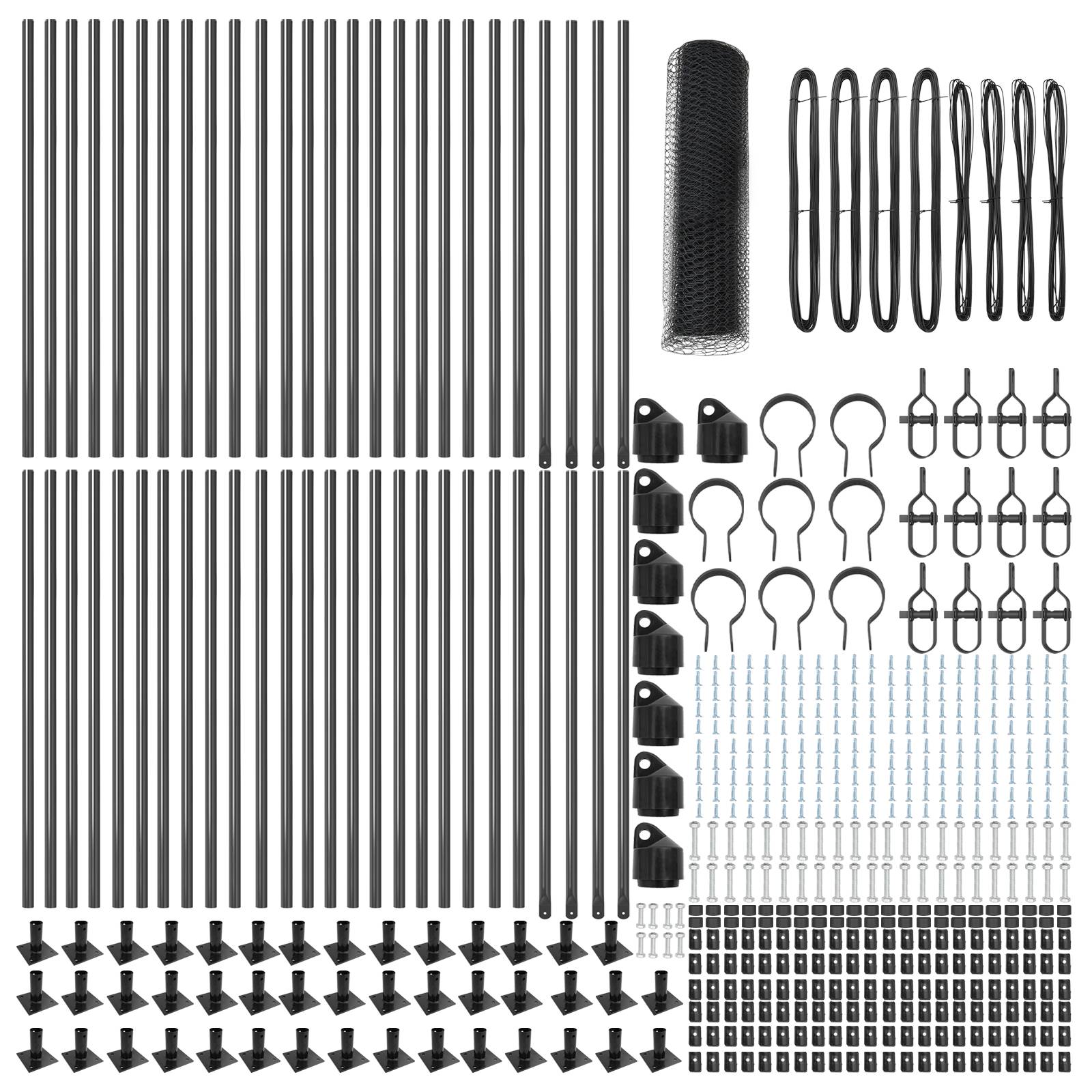 vidaXL Sechseckzaun Grau 0.8x100 m Stahl
