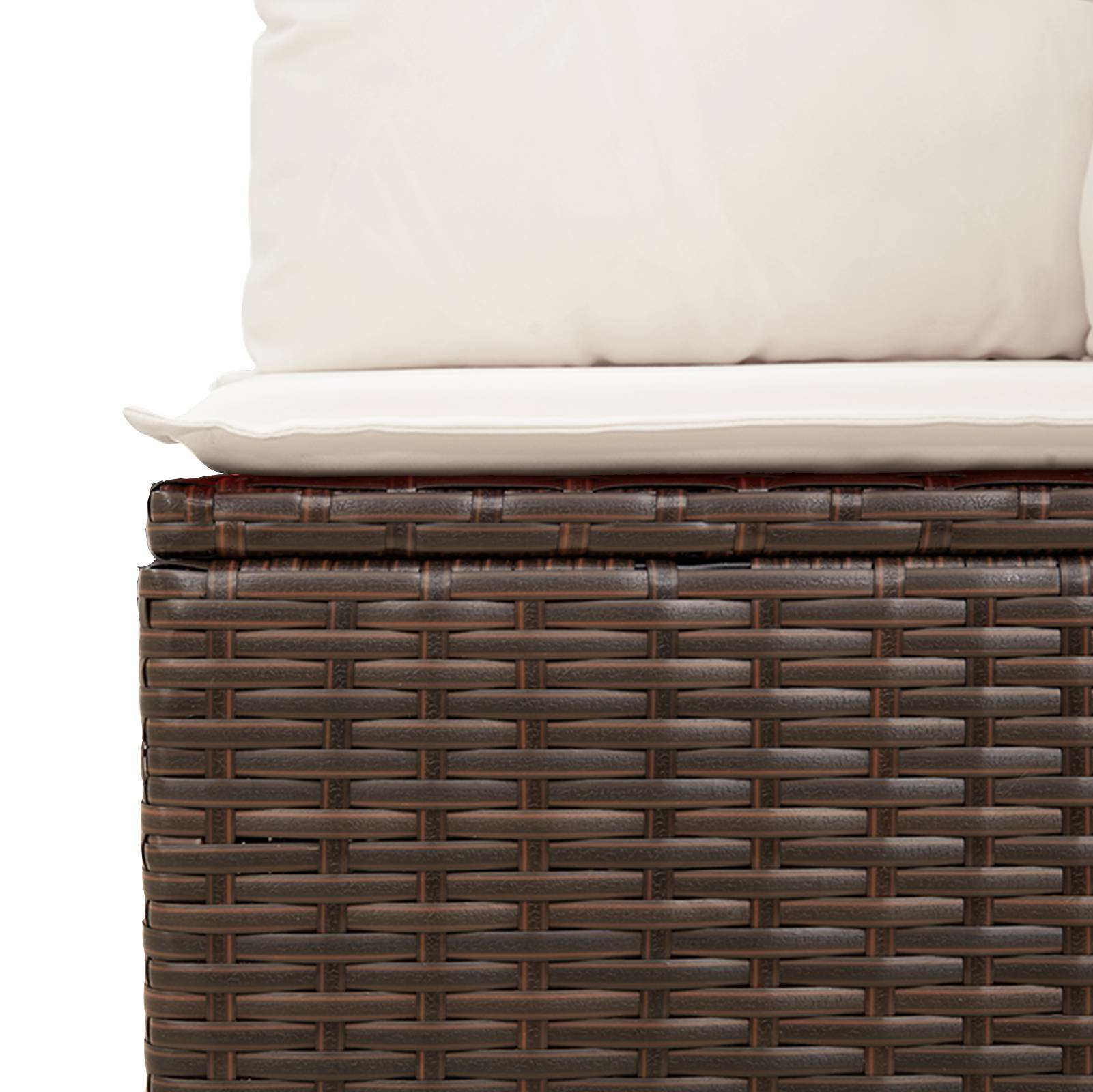 vidaXL 6-teiliges Gartensofa-Set mit Kissen Braun Poly Rattan