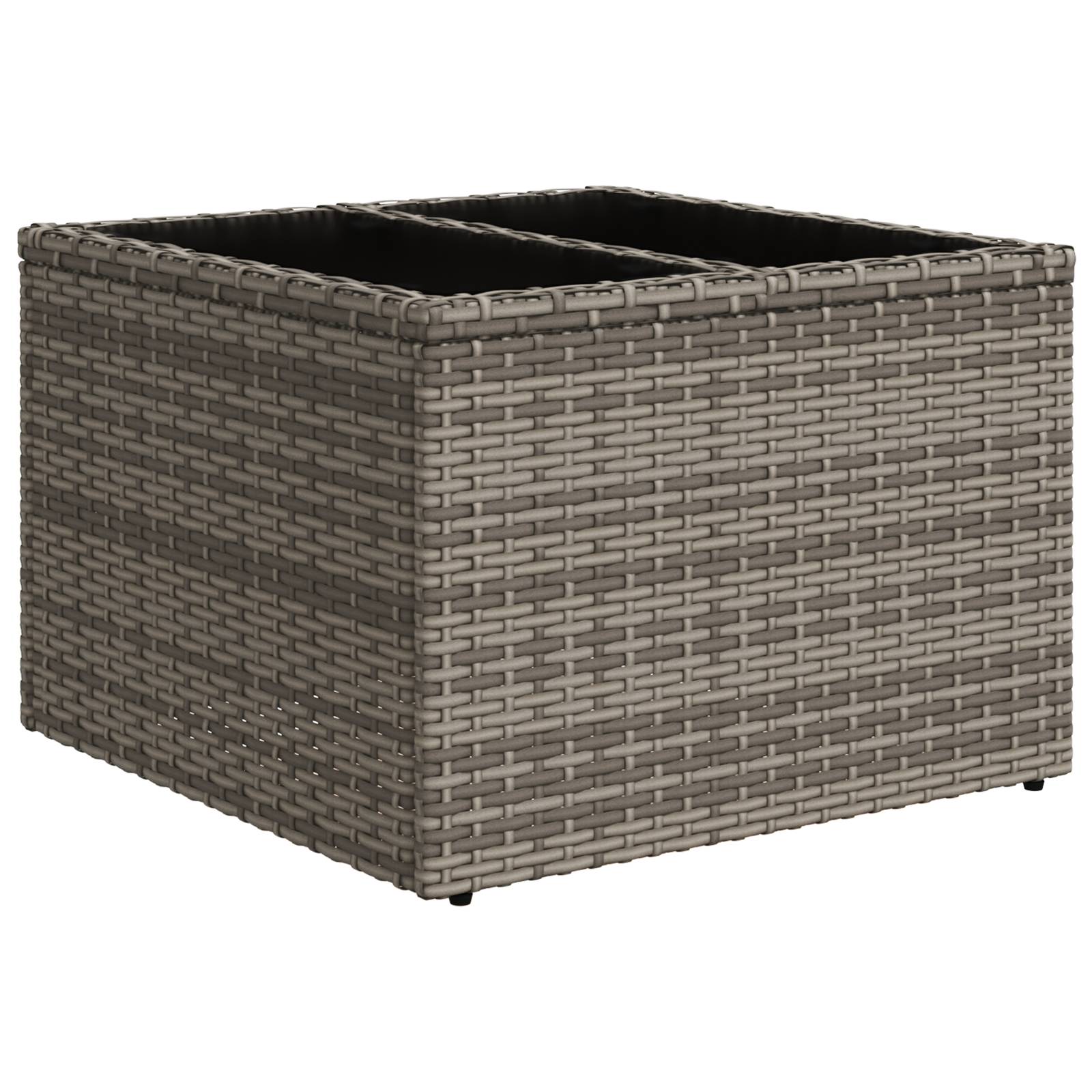 vidaXL 6-teiliges Garten Sofa Set mit Kissen Grau Poly Rattan