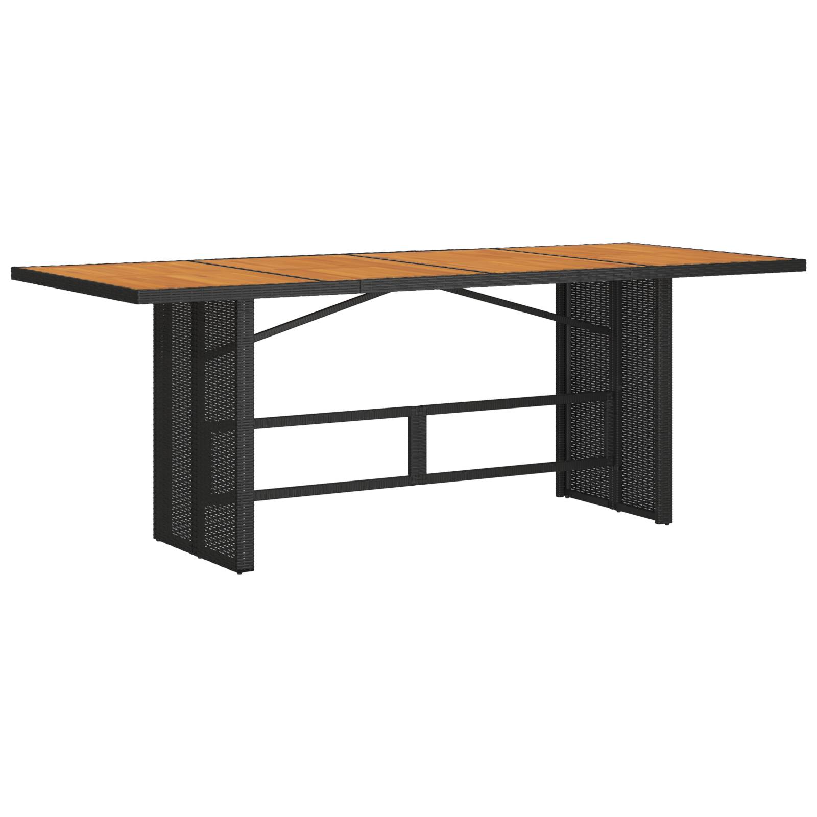 vidaXL 7-tlg. Garten-Essgruppe Schwarz Poly Rattan