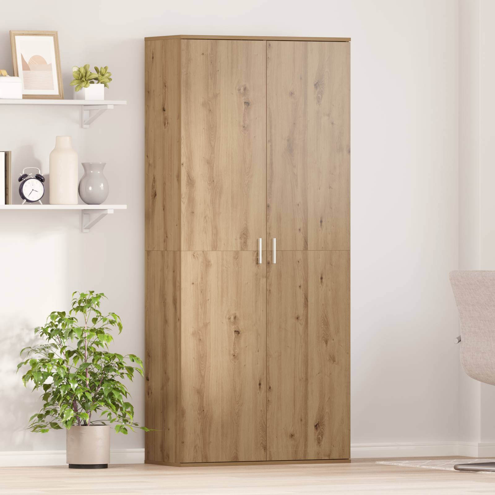 vidaXL Highboard Artisan Oak 80x35x180 cm Sperrholz