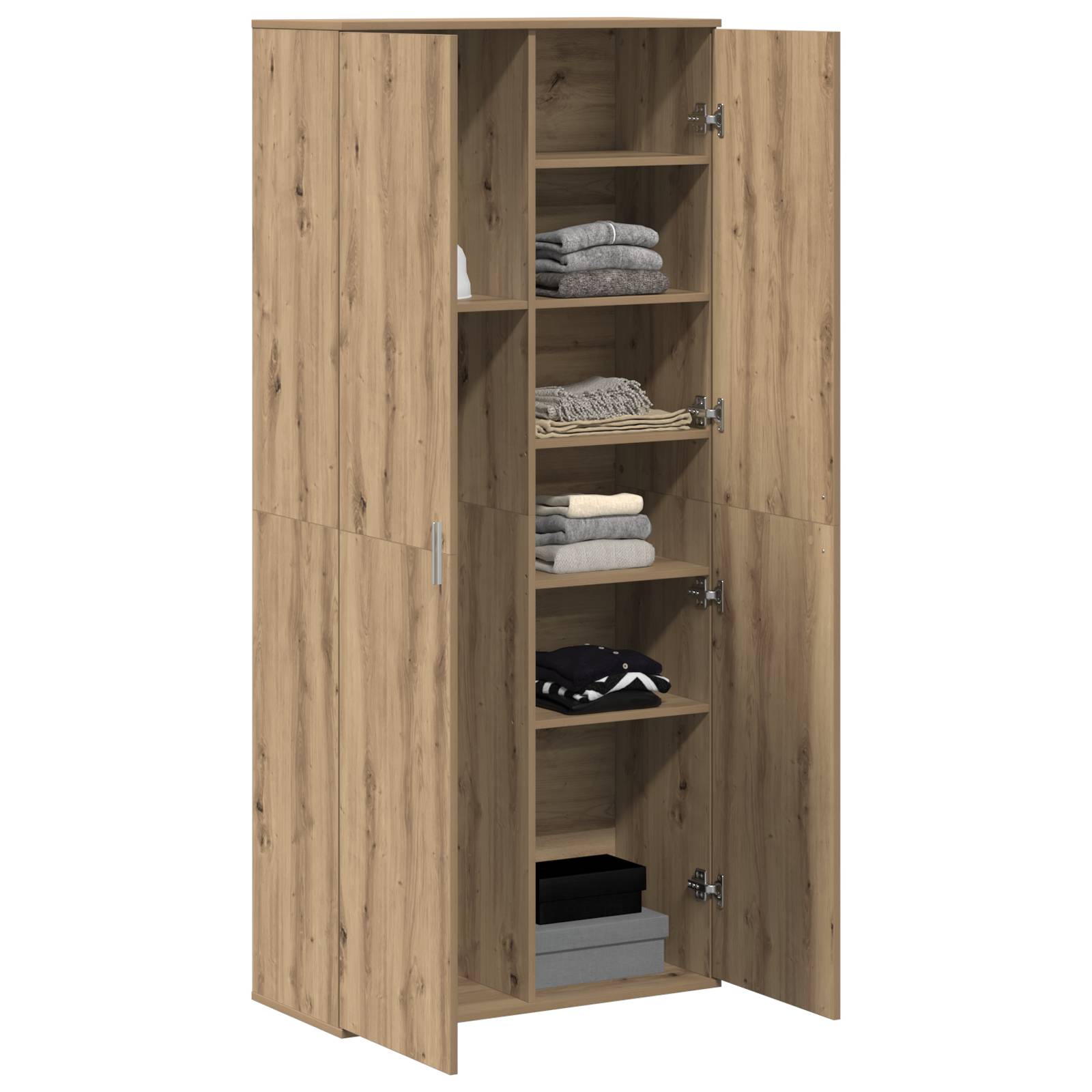 vidaXL Highboard Artisan Oak 80x35x180 cm Sperrholz