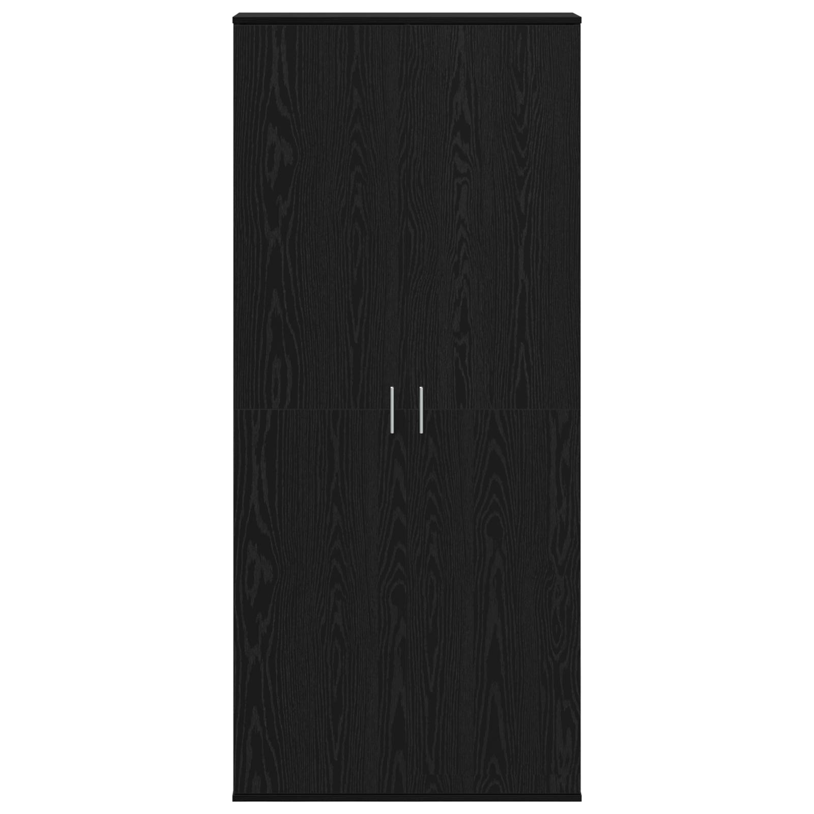 vidaXL Highboard Schwarz Eiche 80x35x180 cm Holzwerkstoff