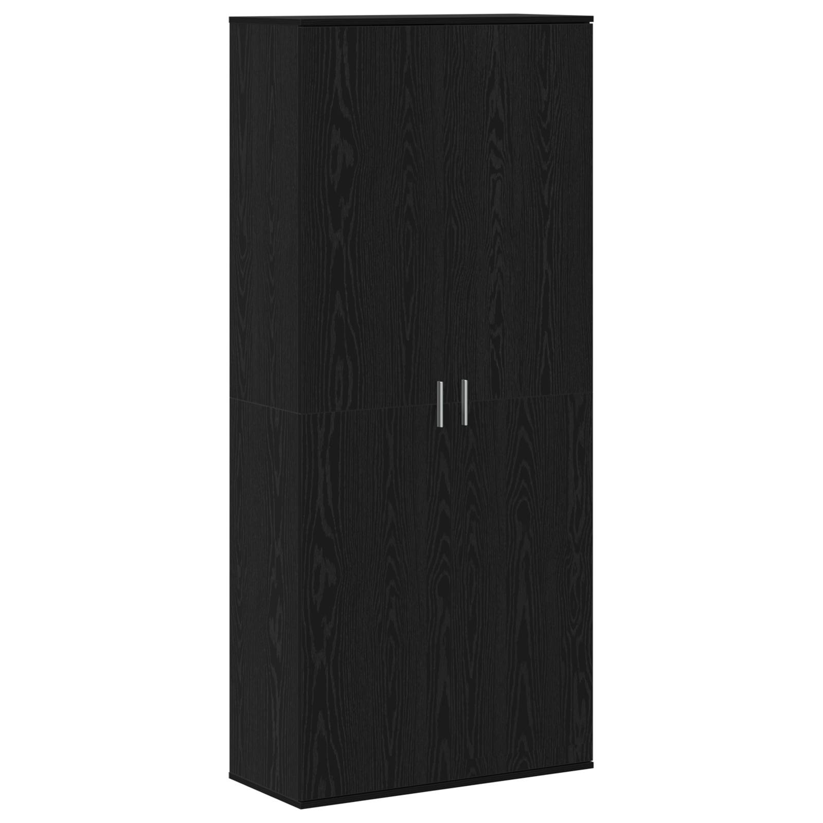 vidaXL Highboard Schwarz Eiche 80x35x180 cm Holzwerkstoff