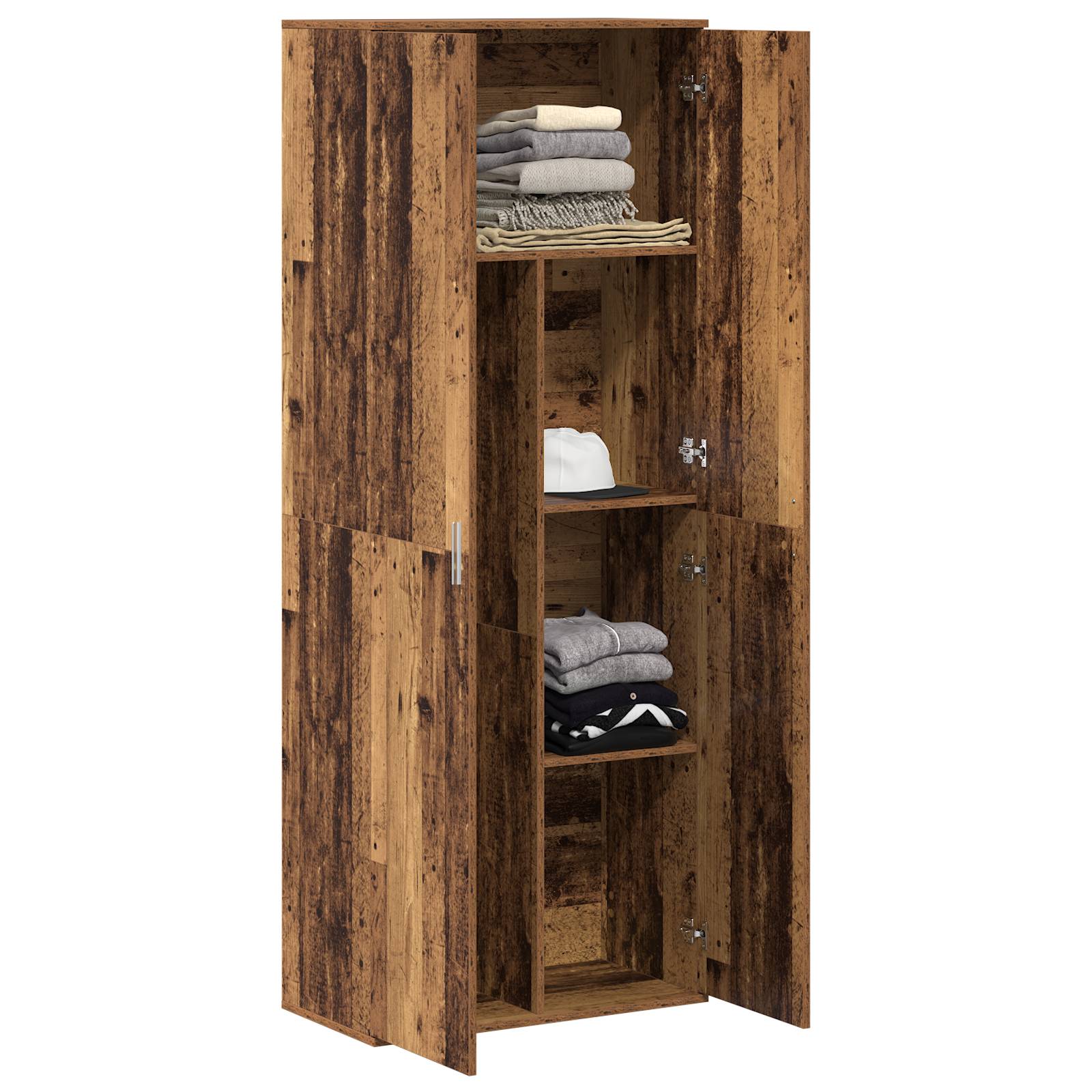 vidaXL Highboard Alte Holz 70x35x180 cm Konstruktionsholz