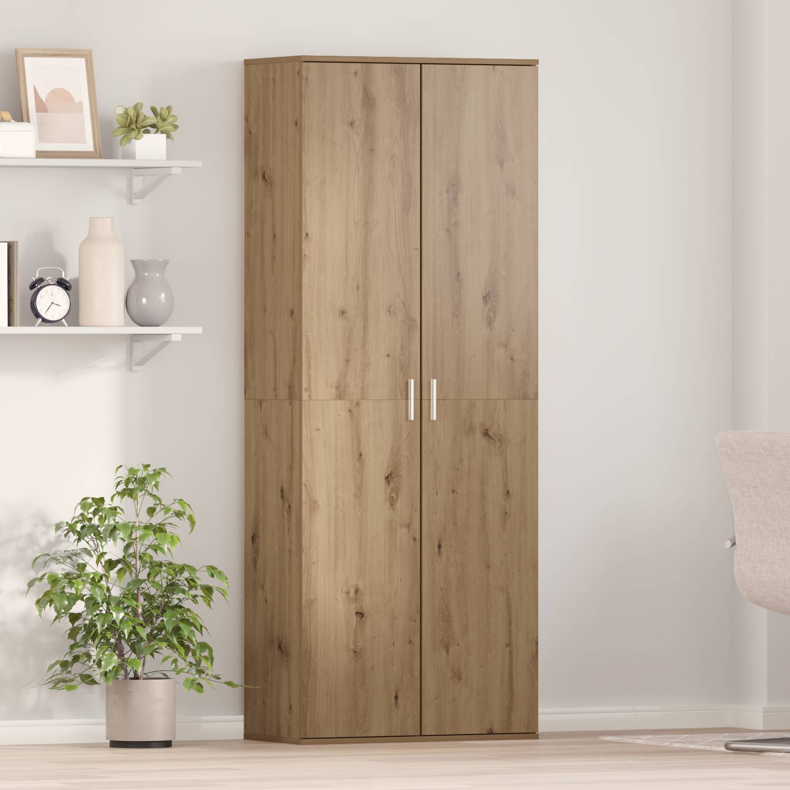 vidaXL Highboard Artisan Eiche 70x35x180 cm Holzwerkstoff