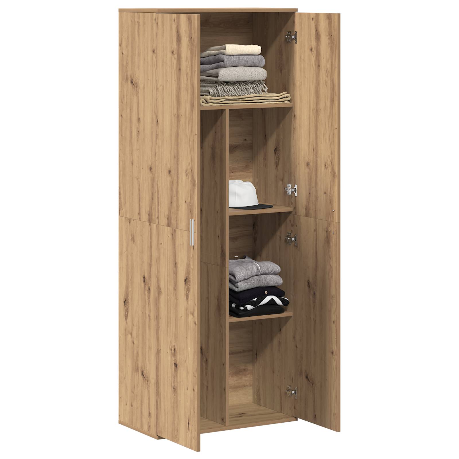 vidaXL Highboard Artisan Eiche 70x35x180 cm Holzwerkstoff