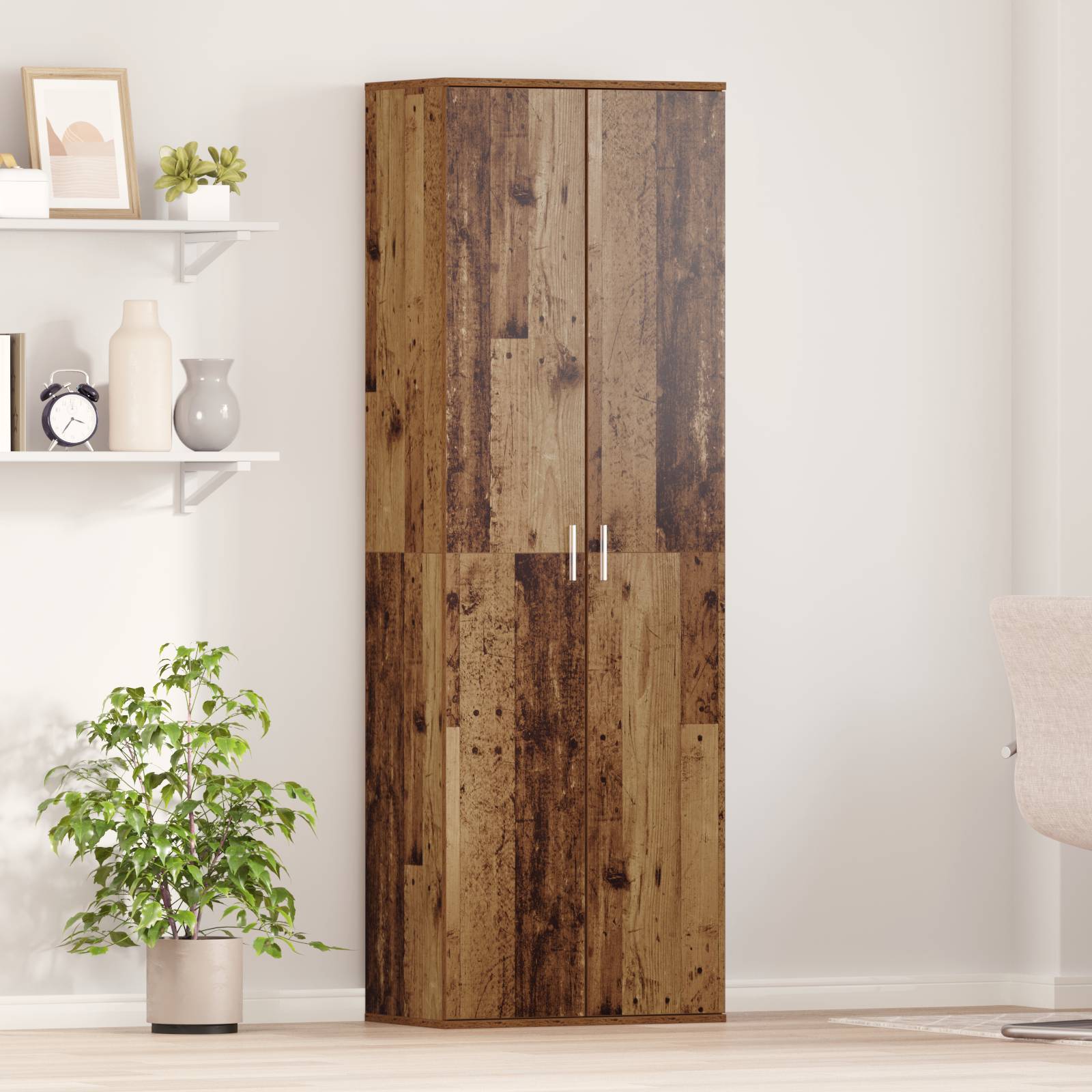 vidaXL Highboard Altholz 60x35x180 cm Holzwerkstoff
