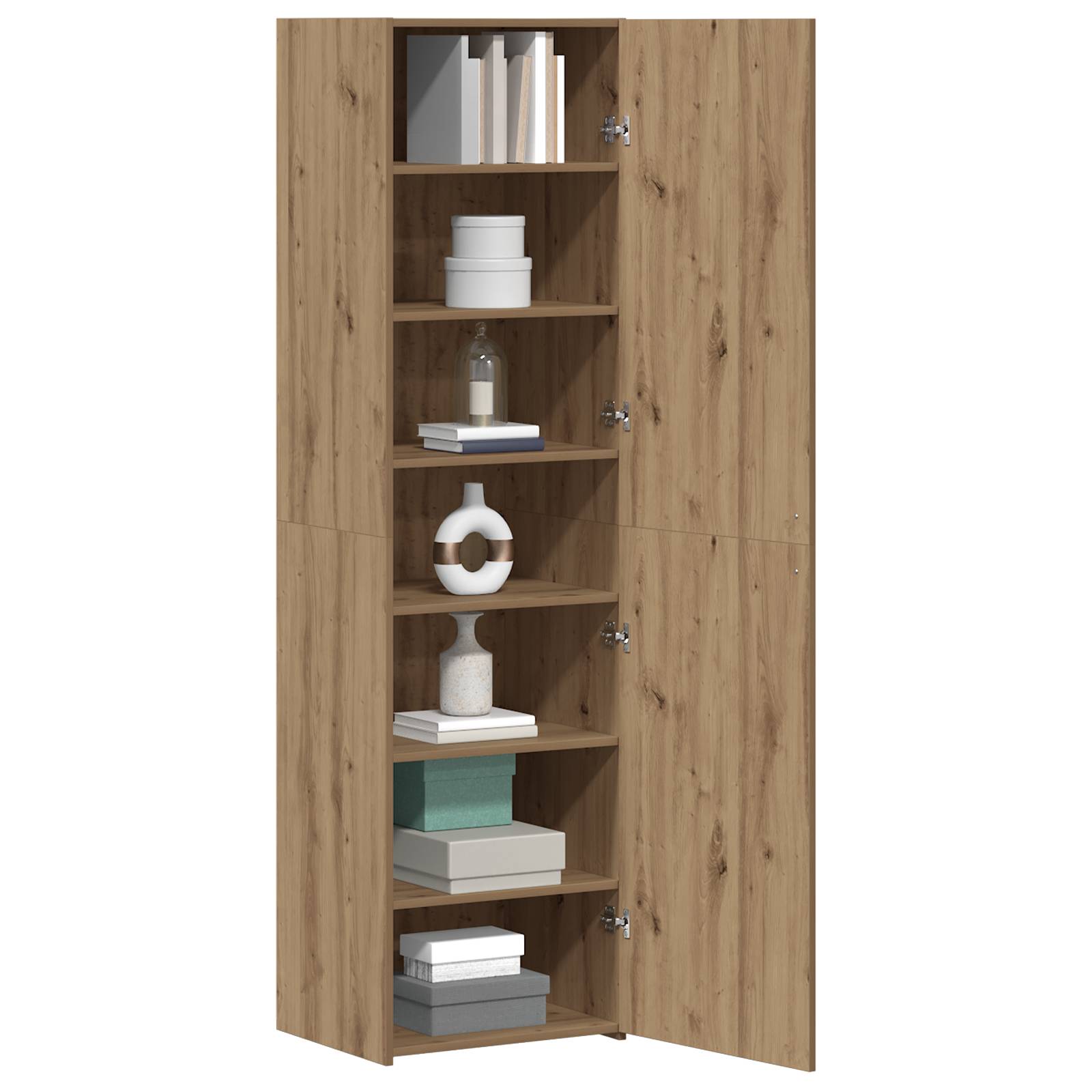 vidaXL Highboard Kunsthandwerk Eiche 50x42.5x185 cm Ingenieurs Holz