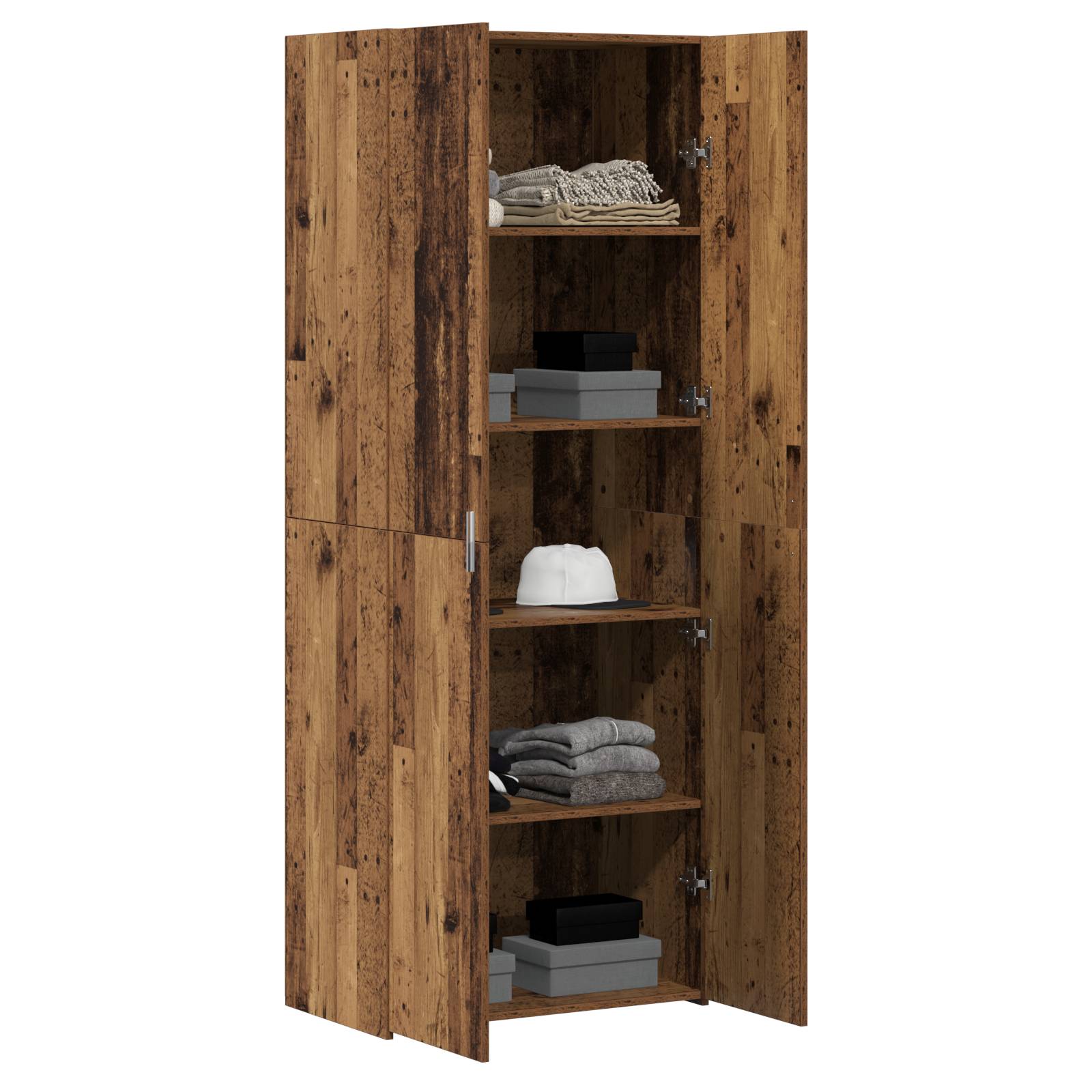 vidaXL Highboard Altes Holz 70x42.5x185 cm Holzwerkstoff