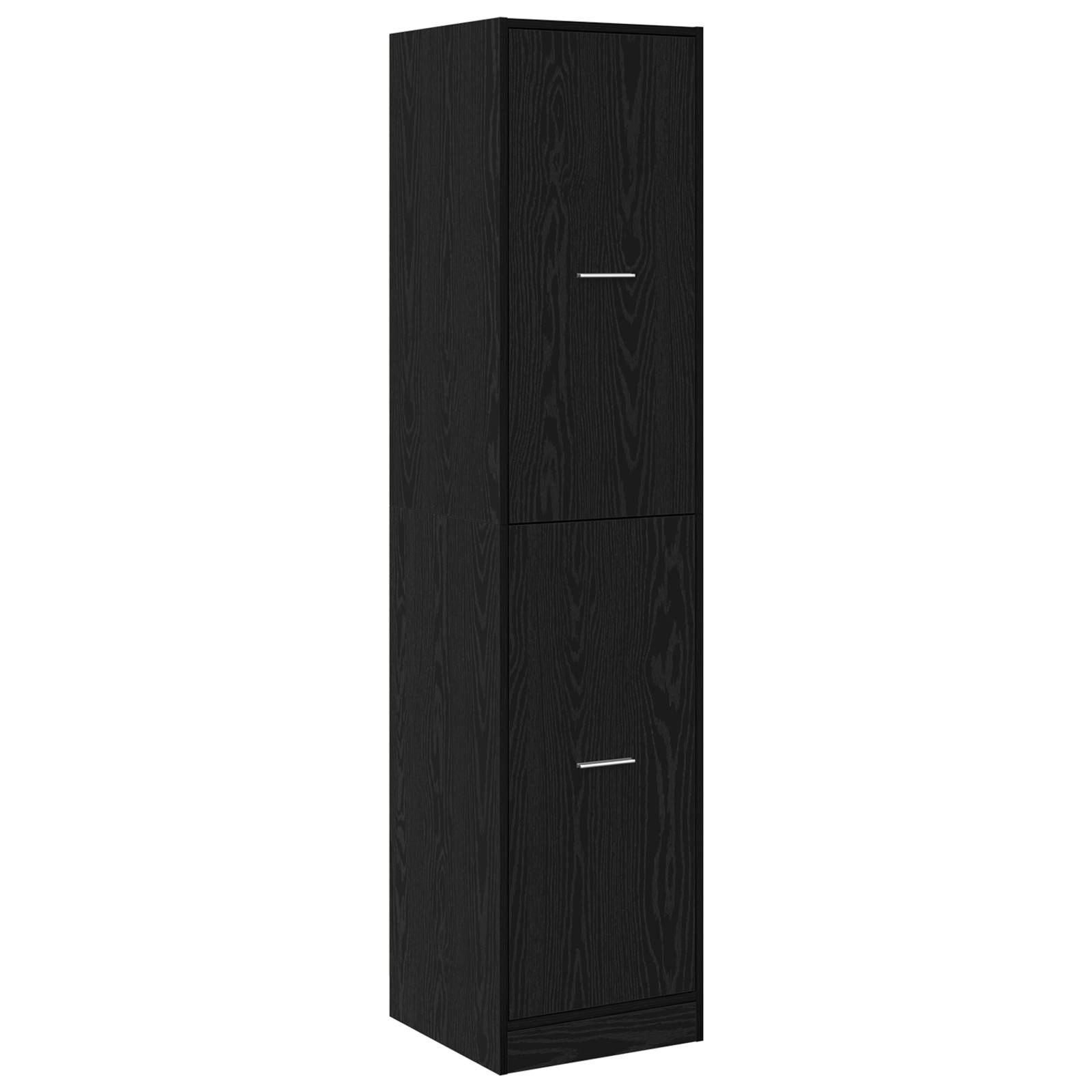 vidaXL Apotheker Schrank Schwarz Eiche 40x41x174.5 cm Spanplatte