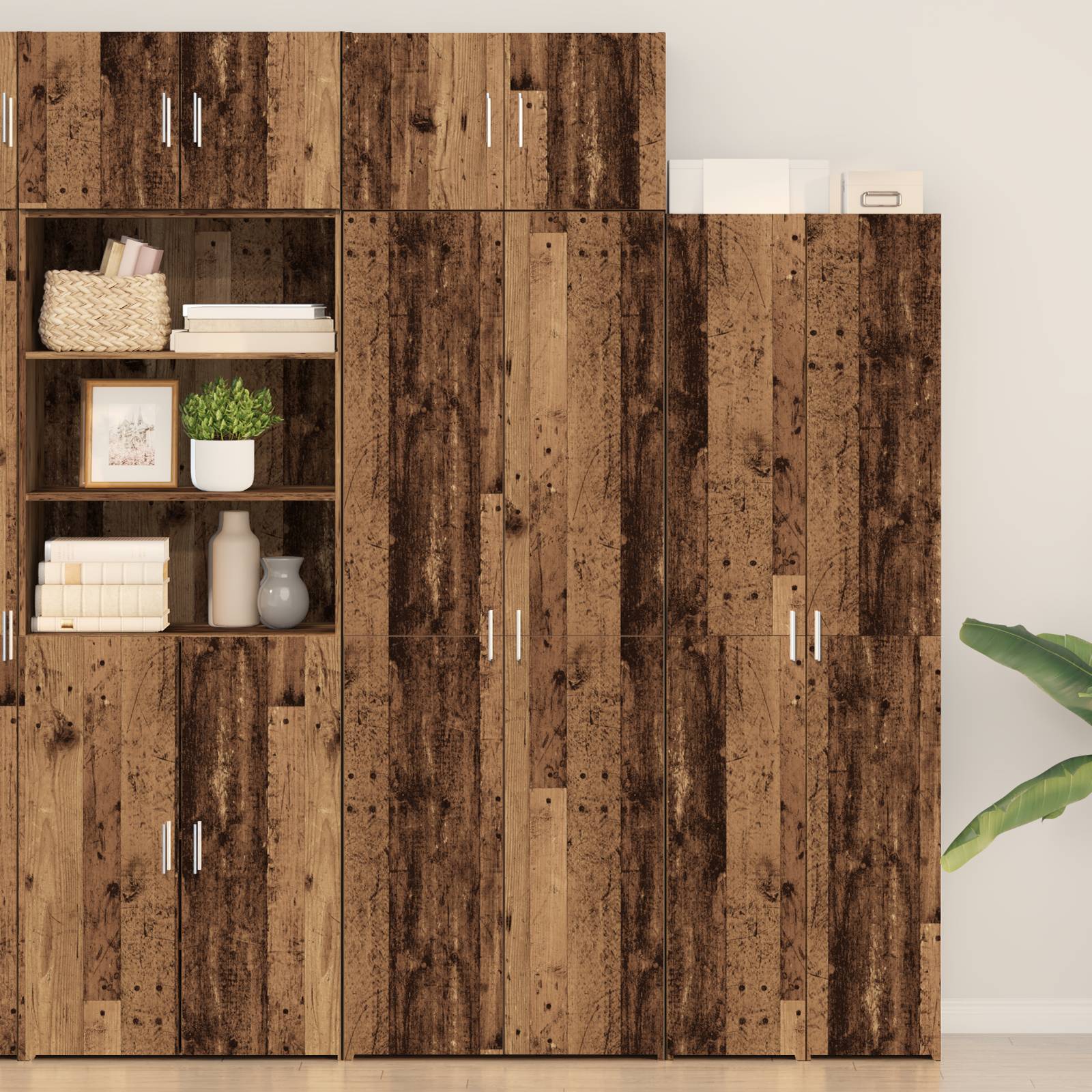 vidaXL Wand Schrank Altes Holz 70x42.5x225 cm Holzwerkstoff