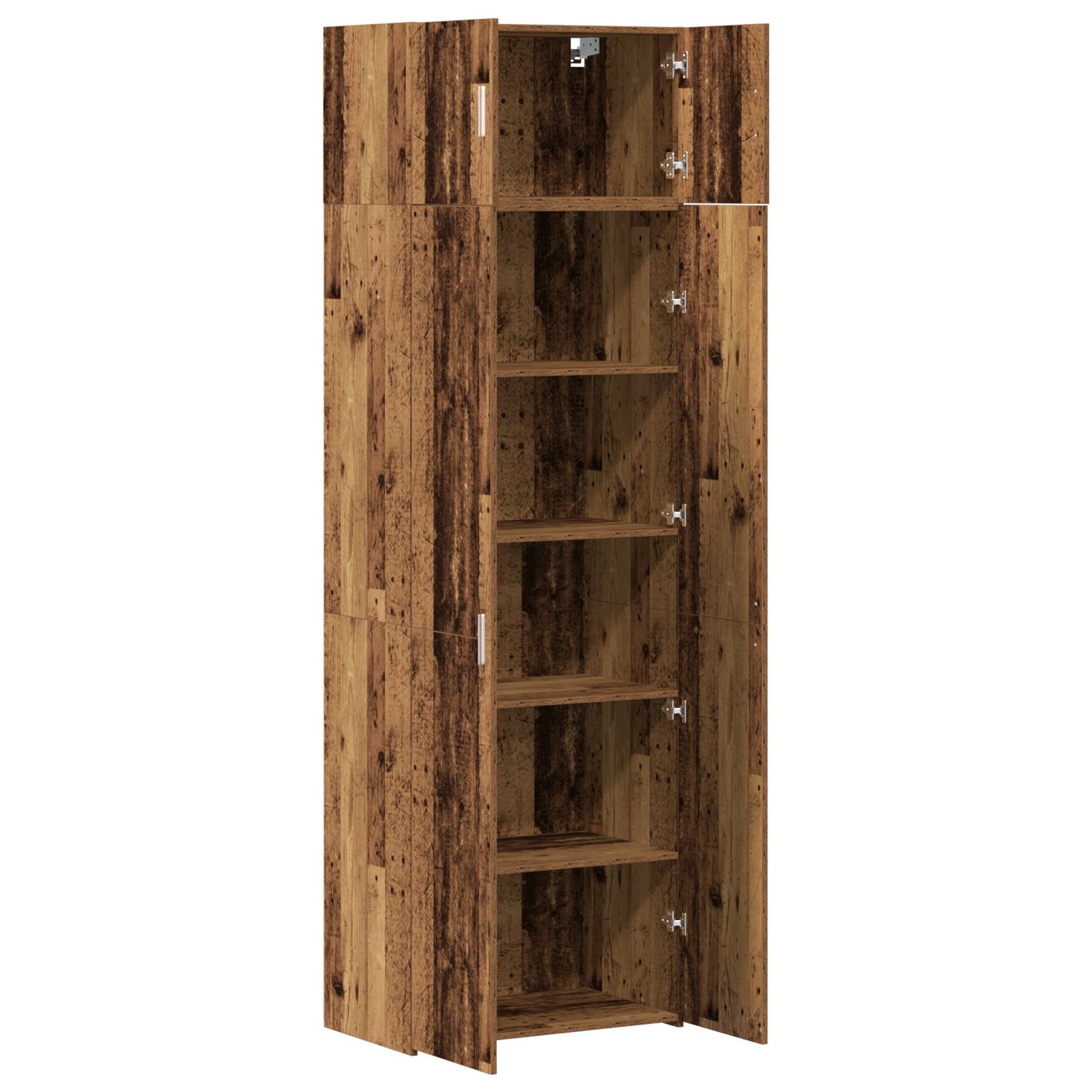 vidaXL Wand Schrank Altes Holz 70x42.5x225 cm Holzwerkstoff