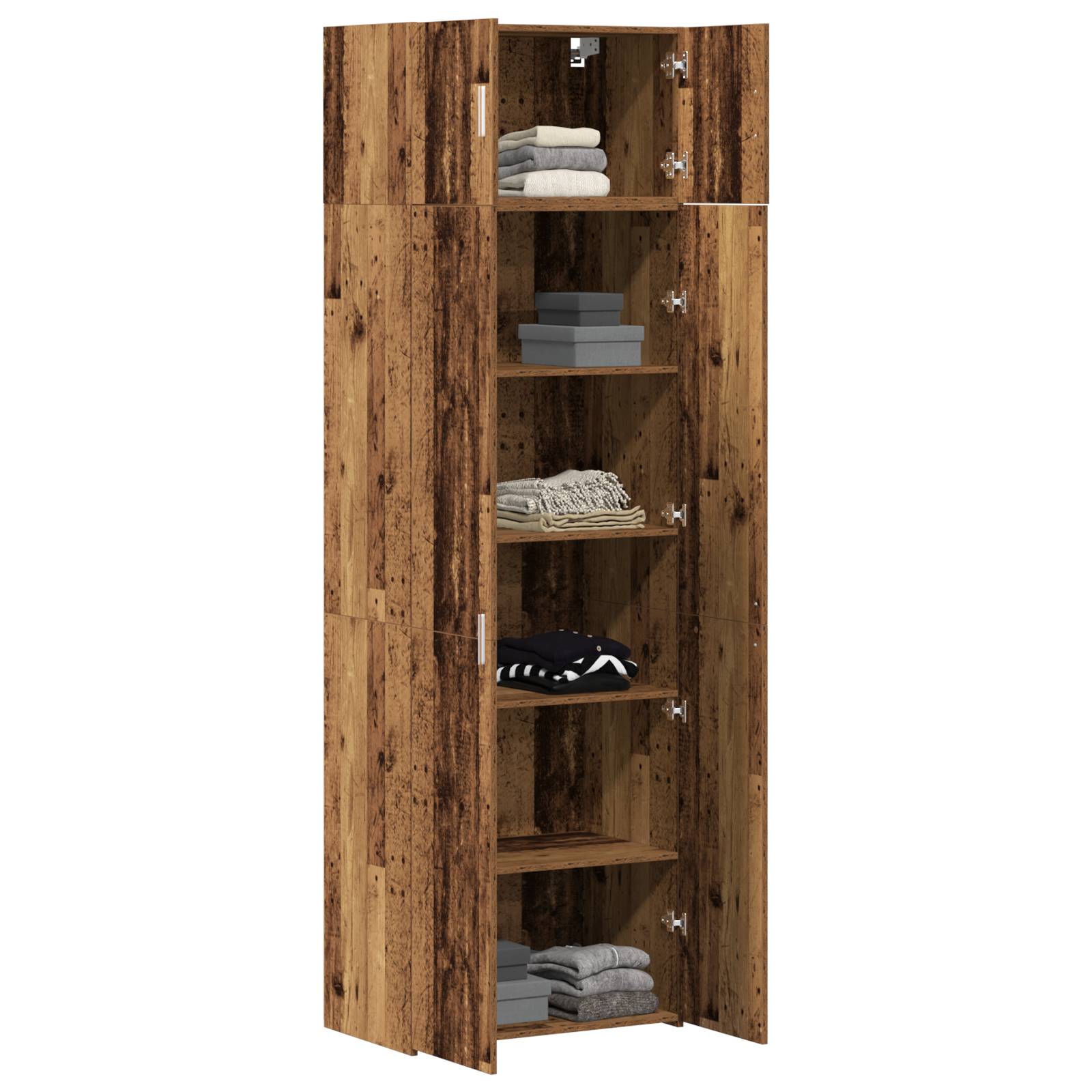 vidaXL Wand Schrank Altes Holz 70x42.5x225 cm Holzwerkstoff