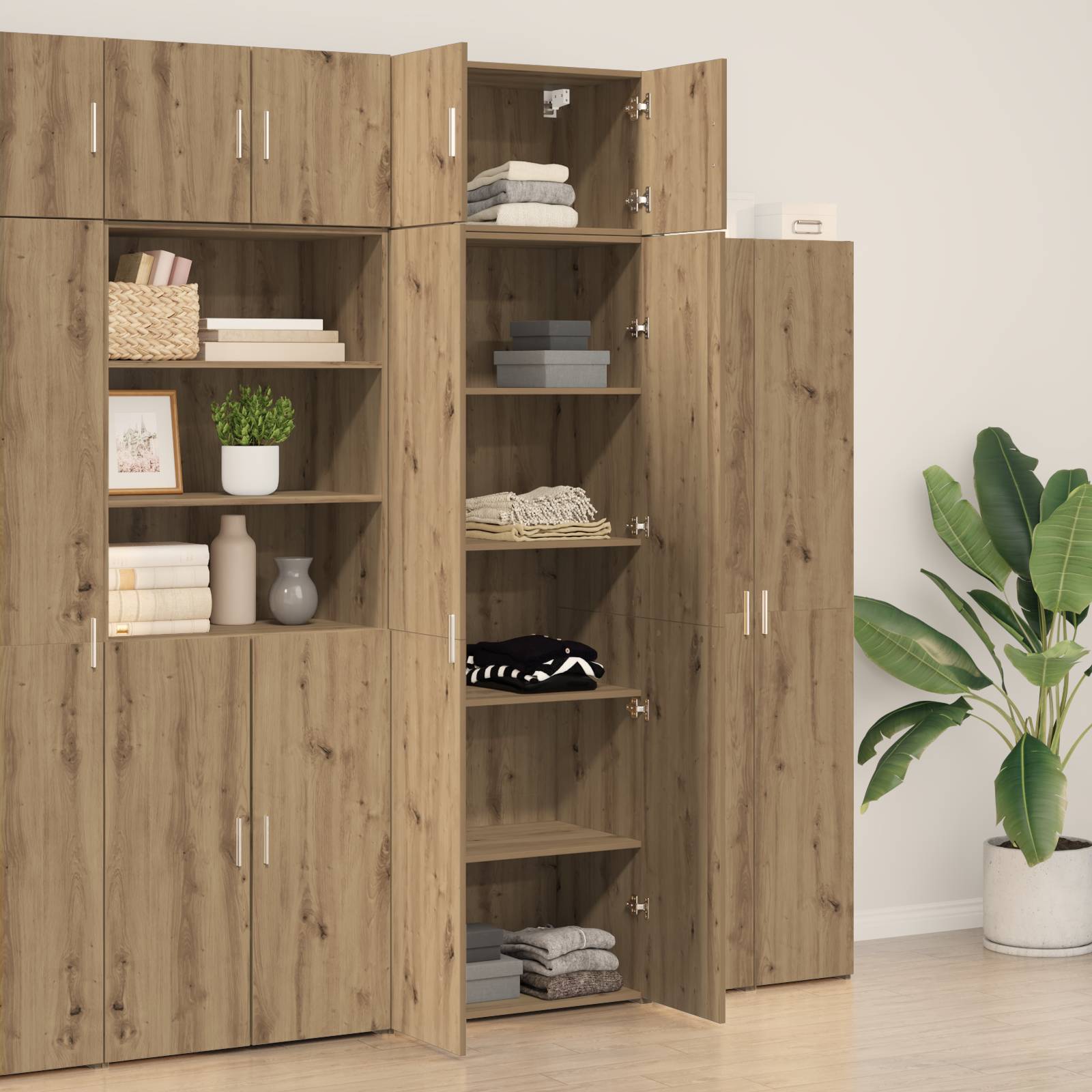 vidaXL Stauraum Schrank Artisan Eiche 70x42,5x225 cm Holzwerkstoff