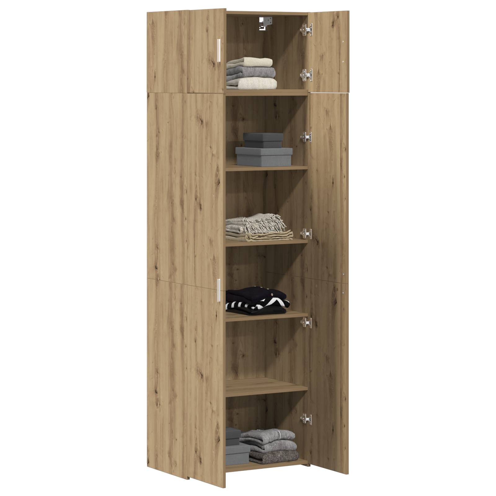 vidaXL Stauraum Schrank Artisan Eiche 70x42,5x225 cm Holzwerkstoff