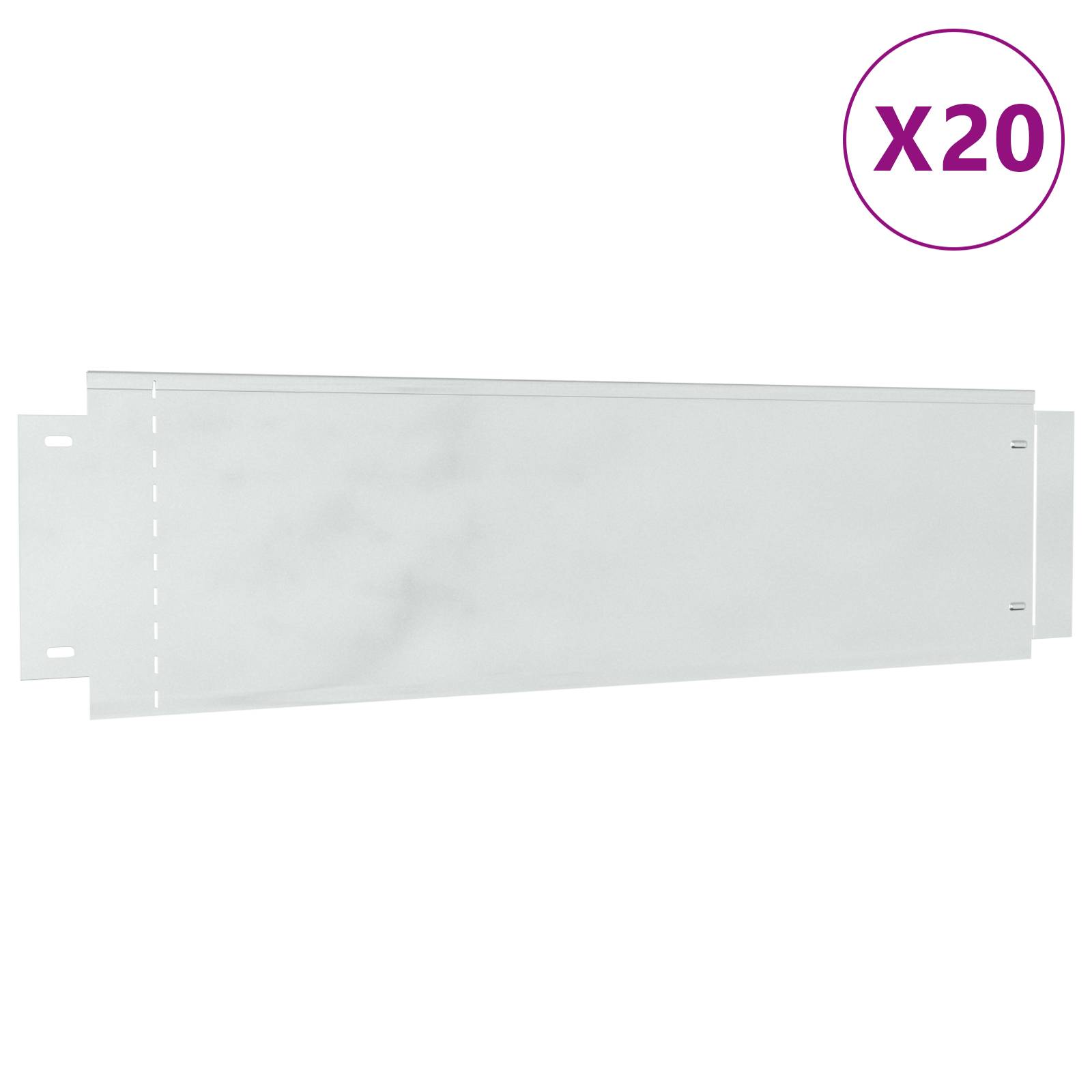 vidaXL Raseneinfassungen 20 Stück 25x100 cm Flexible Verzinkter Stahl