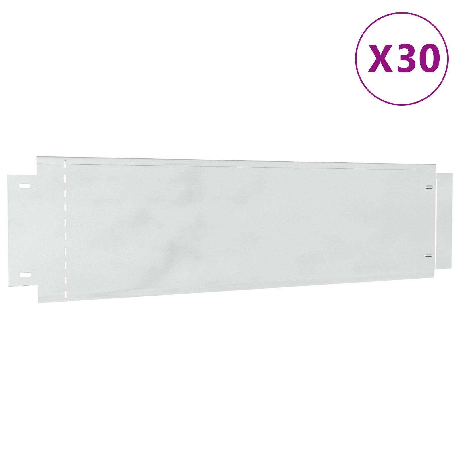 vidaXL Rasenbegrenzungen 30 Stk 25x100 cm Flexible Galvanisierte Stahl