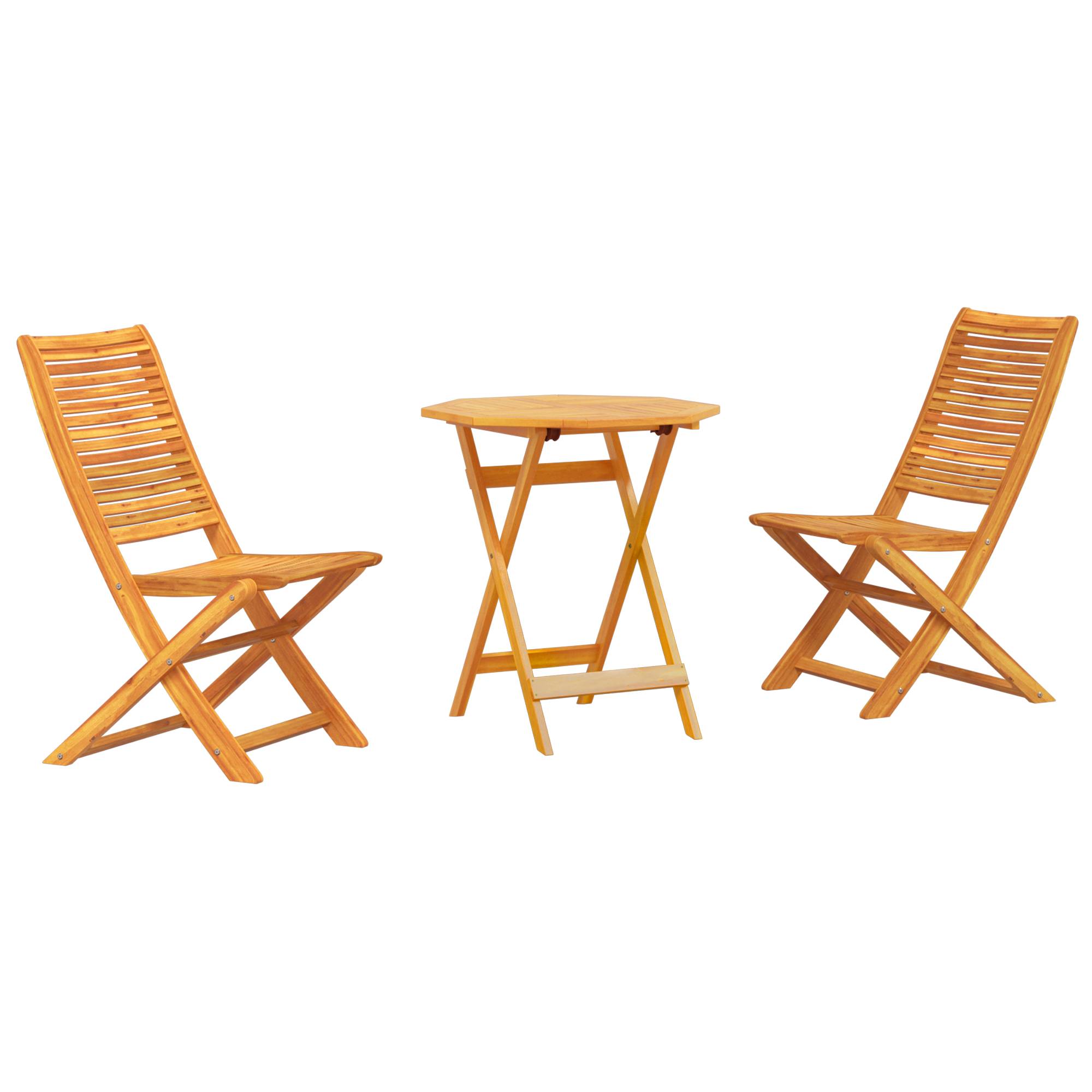vidaXL 3-tlg. Bistro-Set Klappbar Massivholz Akazie