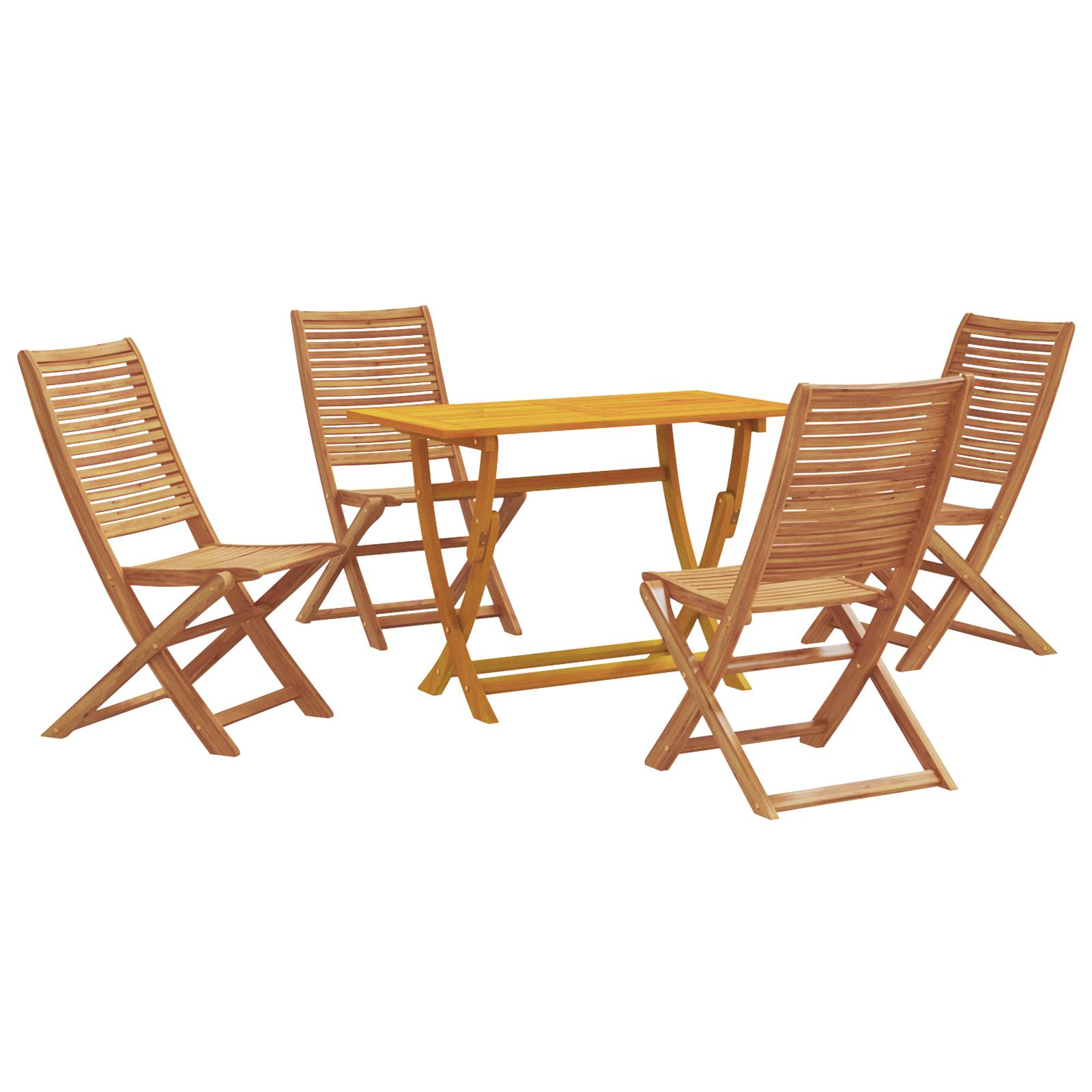 vidaXL 5-teilige Garten-Essgruppe aus Massivholz Akazie