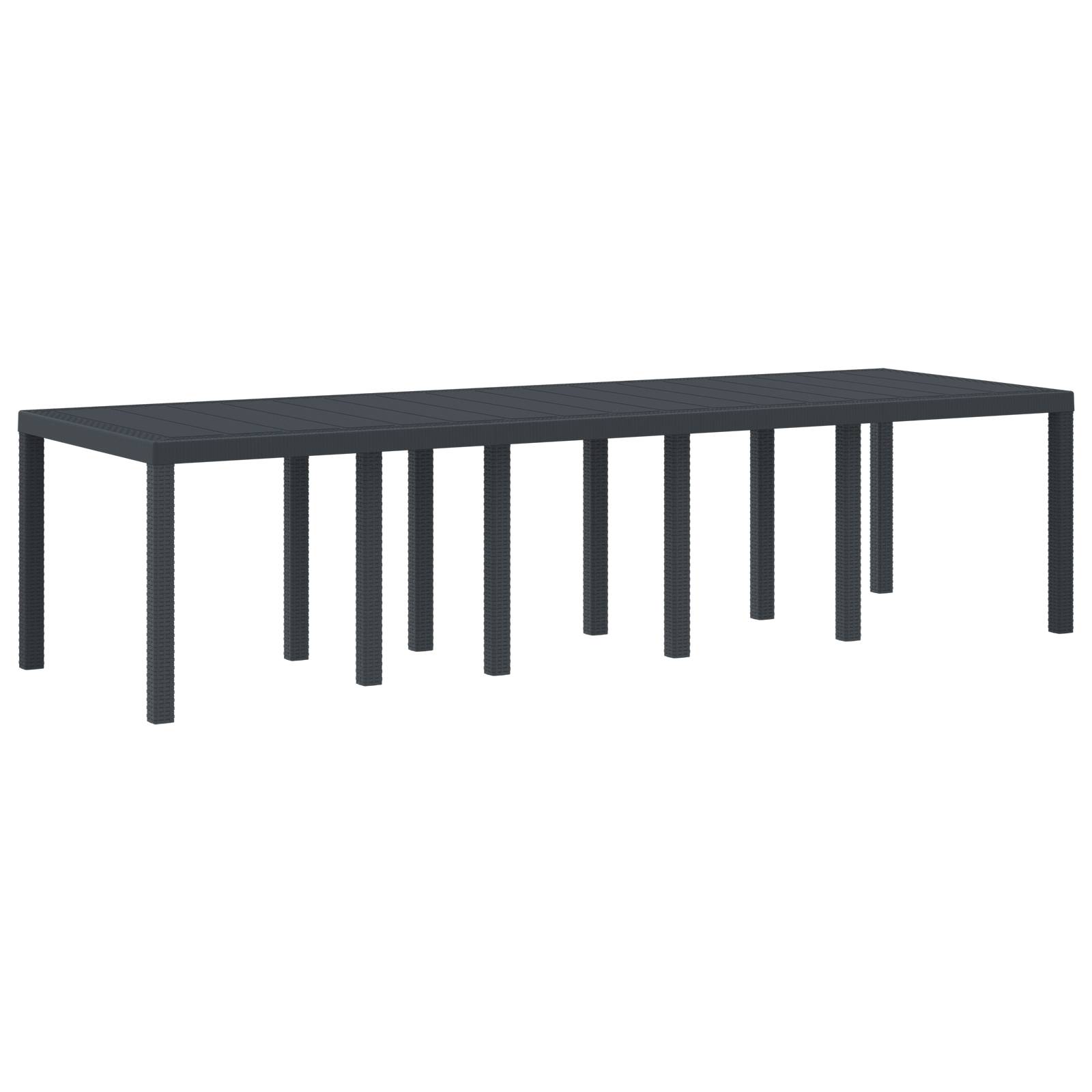 vidaXL 11-teiliges Garten Essset Anthrazit Poly-Rattan