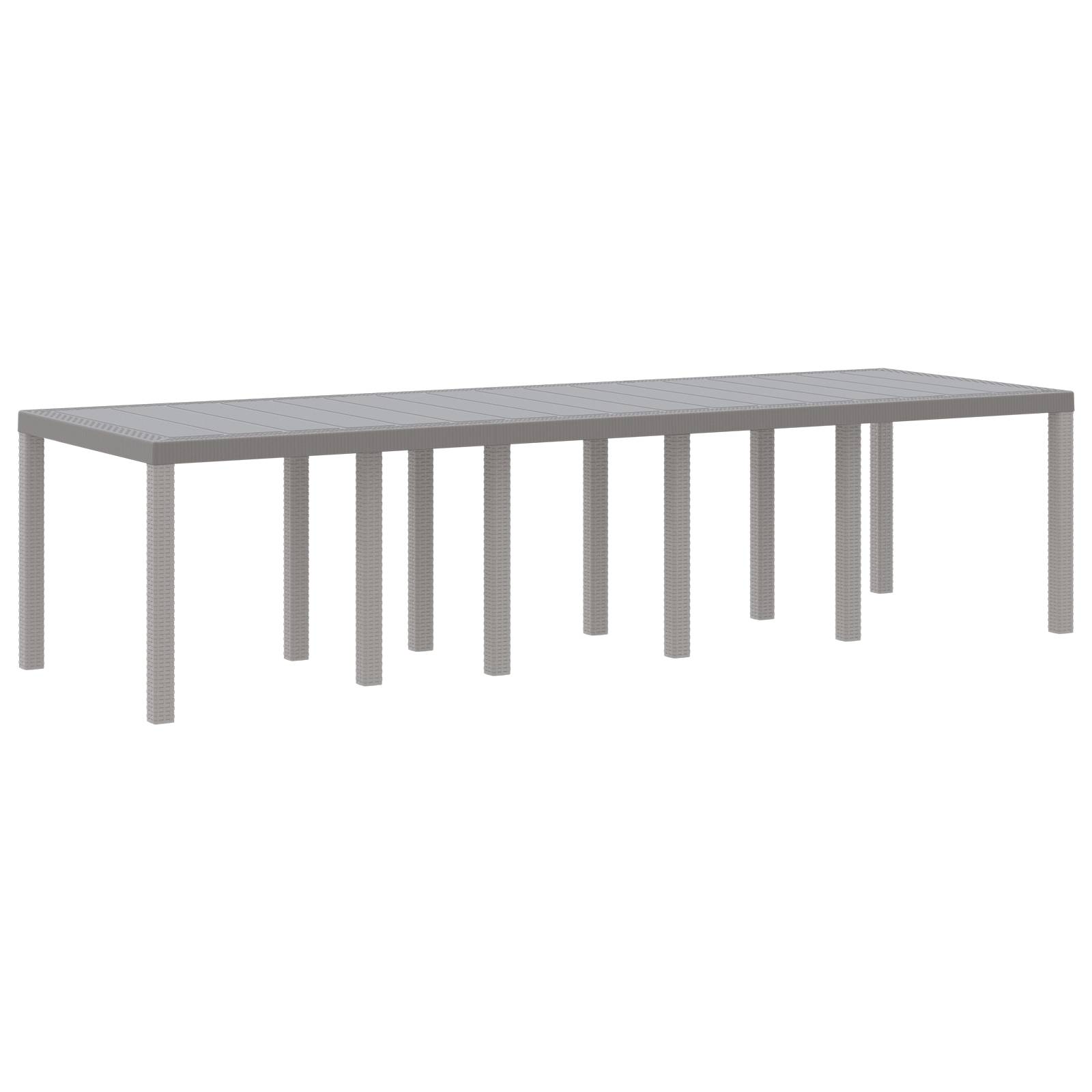vidaXL 13-teilige Garten-Essgruppe mit Kissen Hellgrau Poly-Rattan